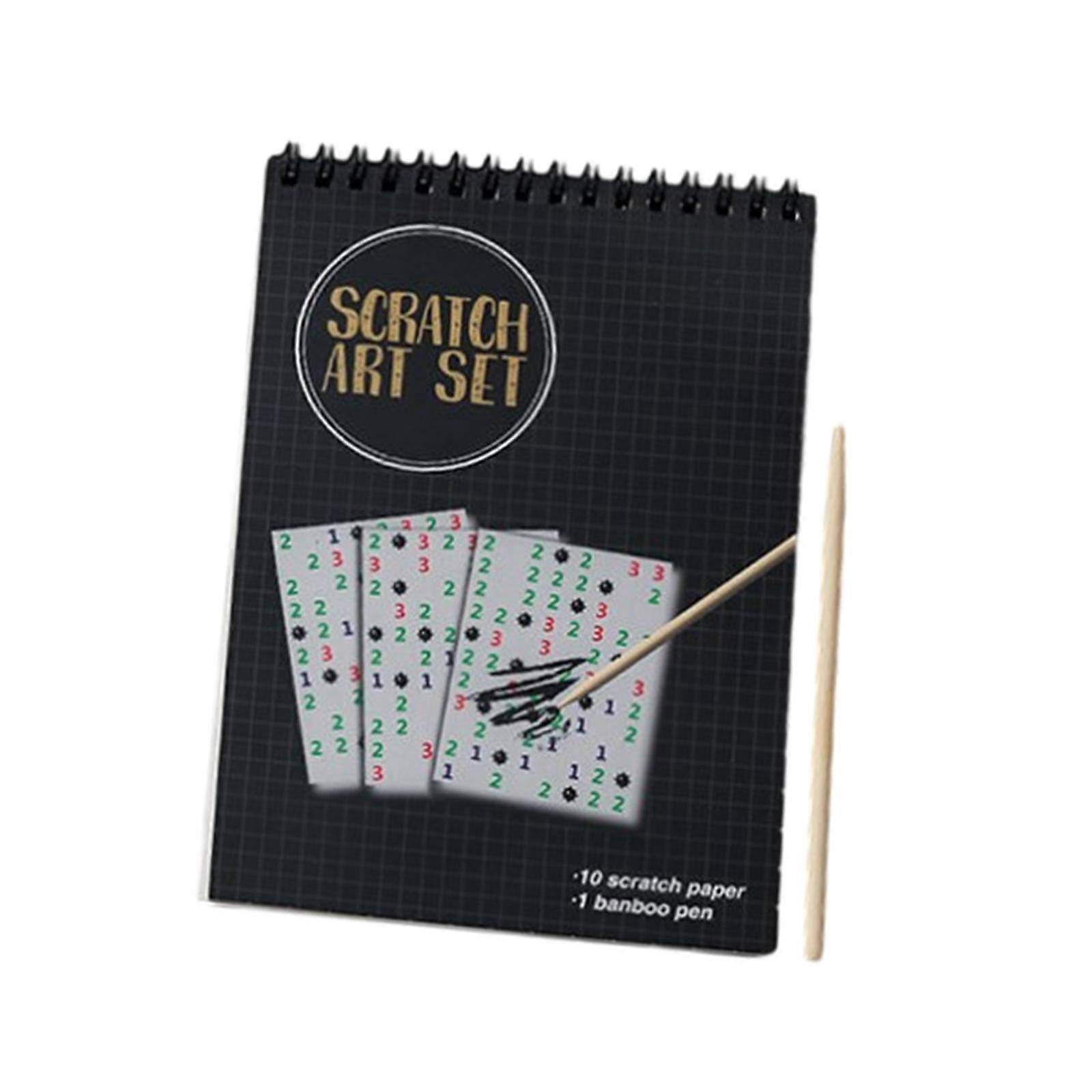 Scratch Crafts Scratch Paper Art Set Drawing Note Pad Adults Card Game Fun