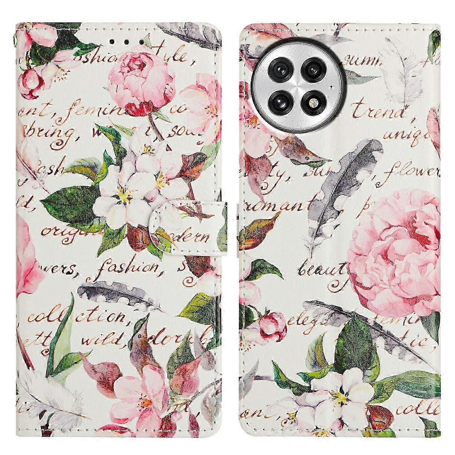 For Oneplus 13 Wallet Phone Case Pu Leather Flip Cover With Stand Card Holder Painted Design