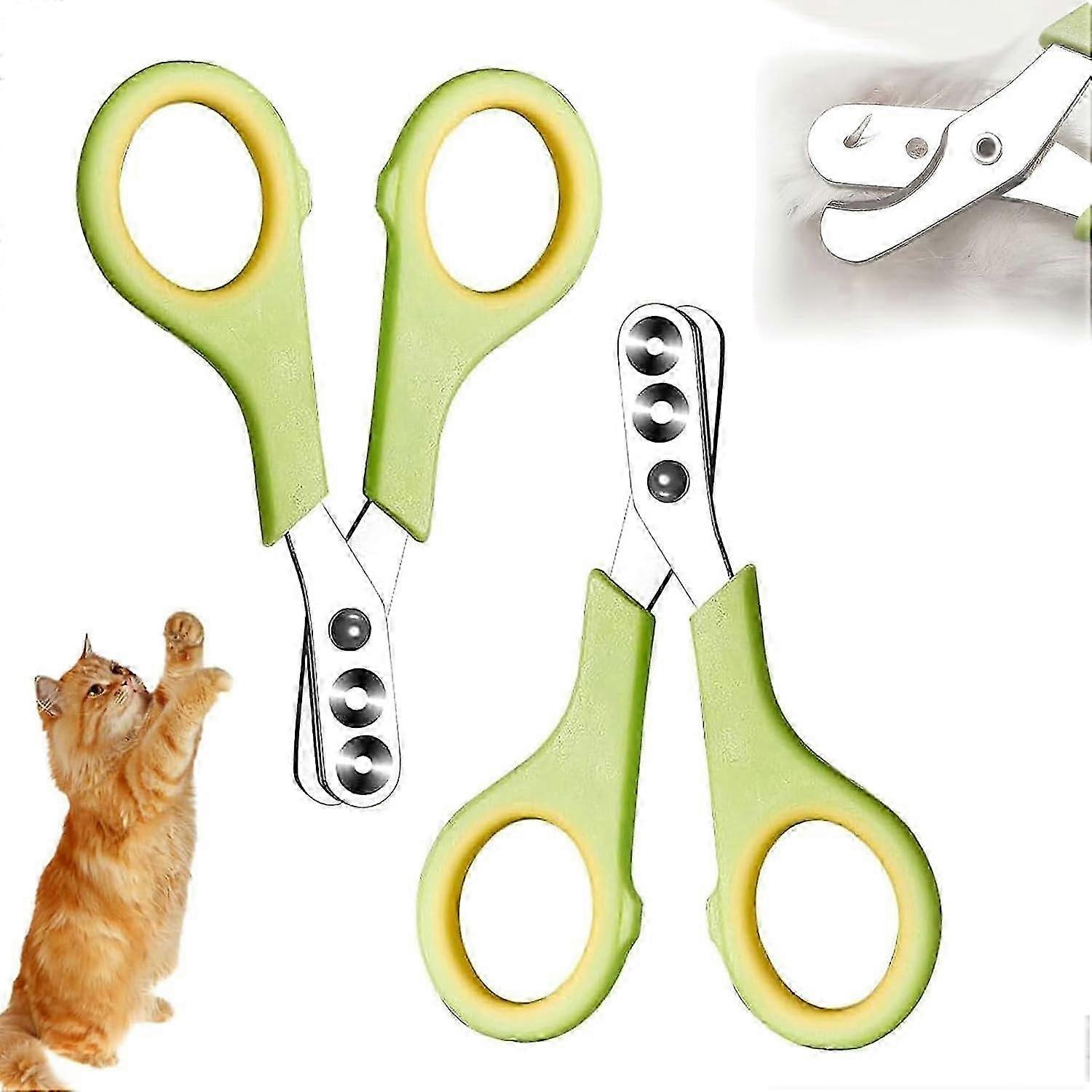 Easy-to-Use Pet Nail Clippers, Suitable for Cats, Featuring Two Distinct Round Cutouts, Ideal Nail Trimmer for Beginners to Prevent Over-Tri