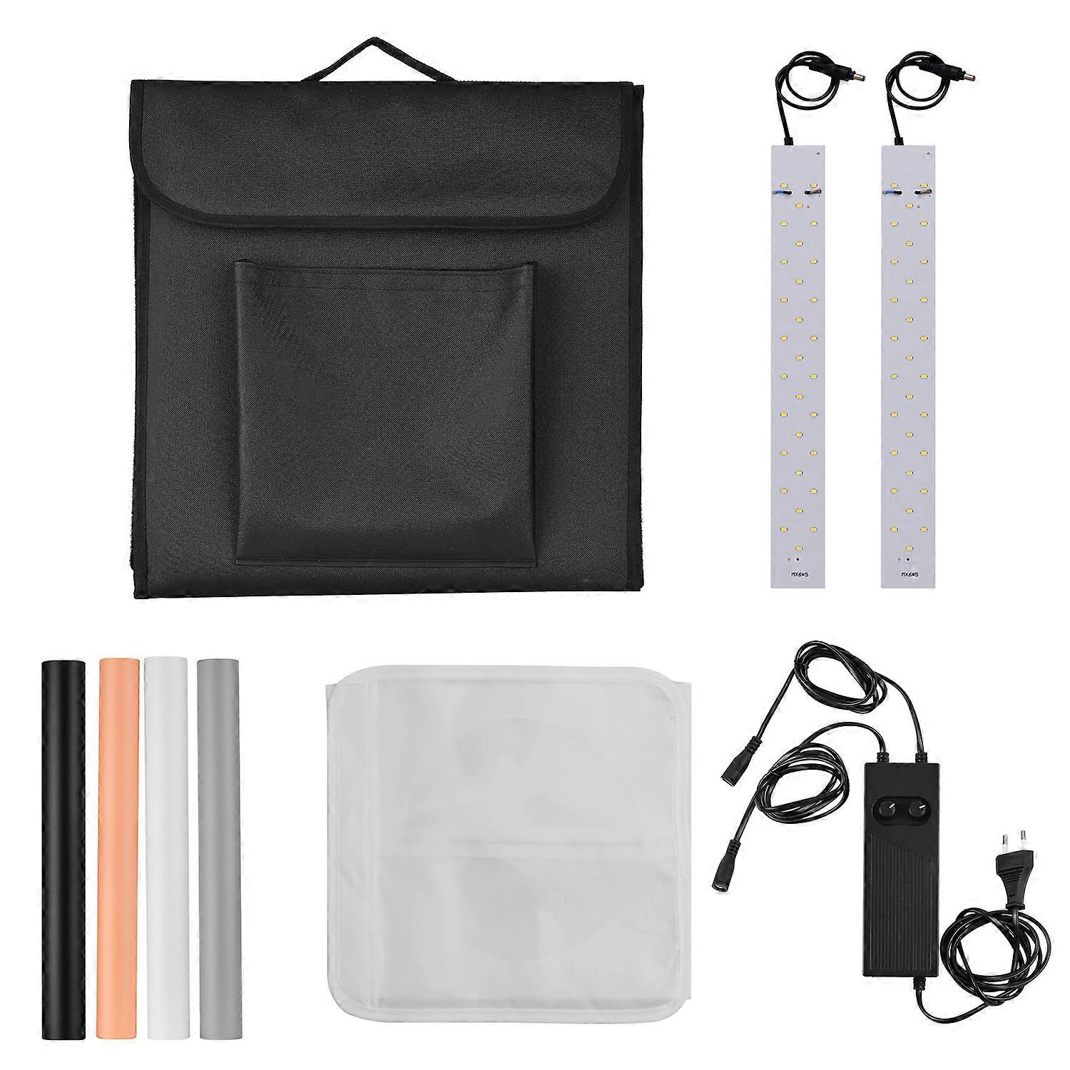 Portable LED Lightbox Tent - 40cm Photo Studio with Backdrops for Product Photography