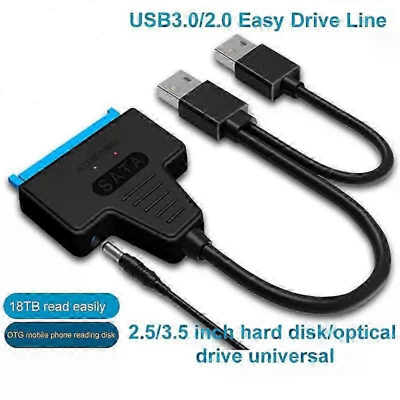 2025 RYRA SATA To Dual USB3.0 Adapter Converter Lines JMS578 Adapter Cable For 2.5 Inch SATA/HDD Plug And Play Without Driver Softwar