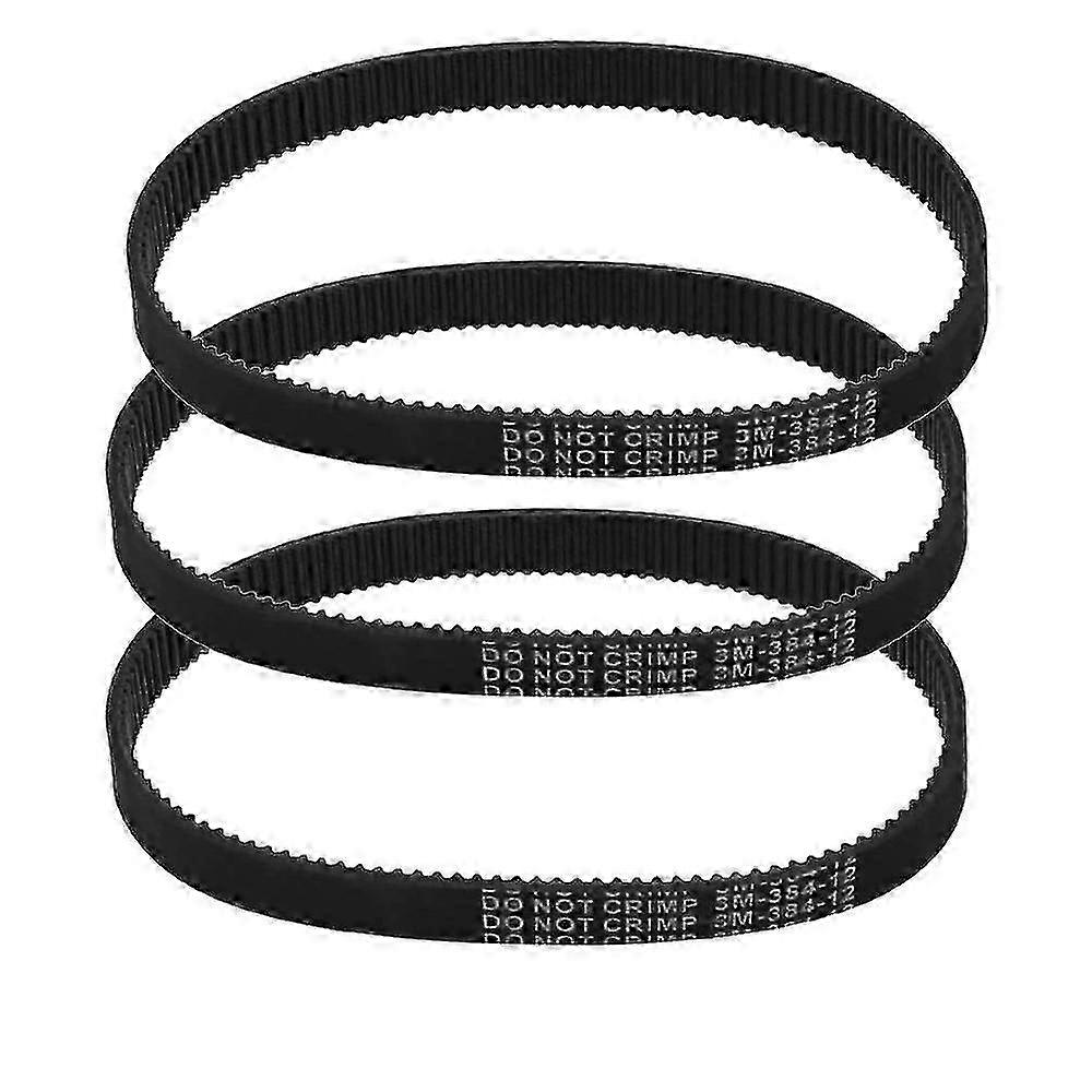 3 Pcs Drive Belt Compatible with Electric Bikes, E-Bikes, Scooters, and Motorcycles, Model 384-12