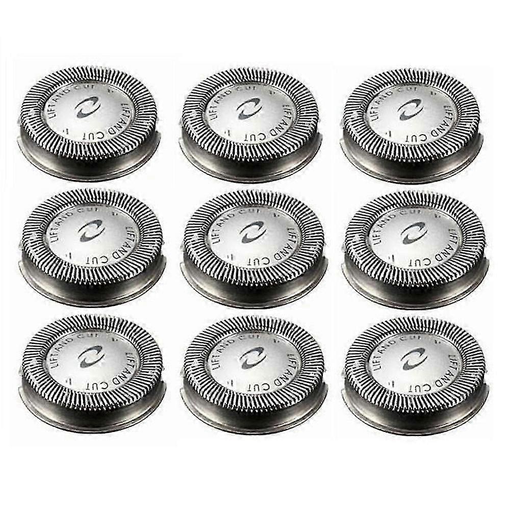 9PCS Philips Norelco HQ3-HQ912 Shaver Head Replacements | Silver, Plastic + Metal | Fits Multiple Models