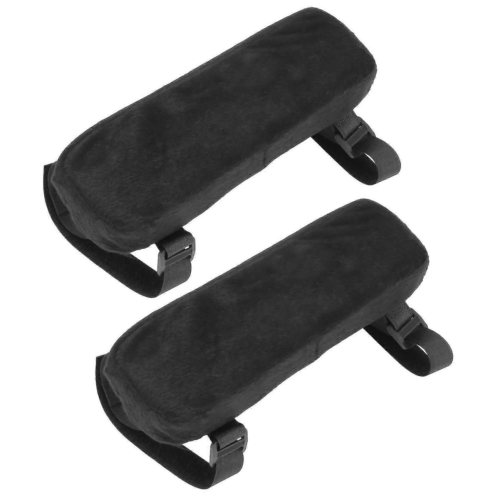 2-Pack Memory Foam Armrest Pads for Office Chairs, Comfy Elbow Support Cushion Covers