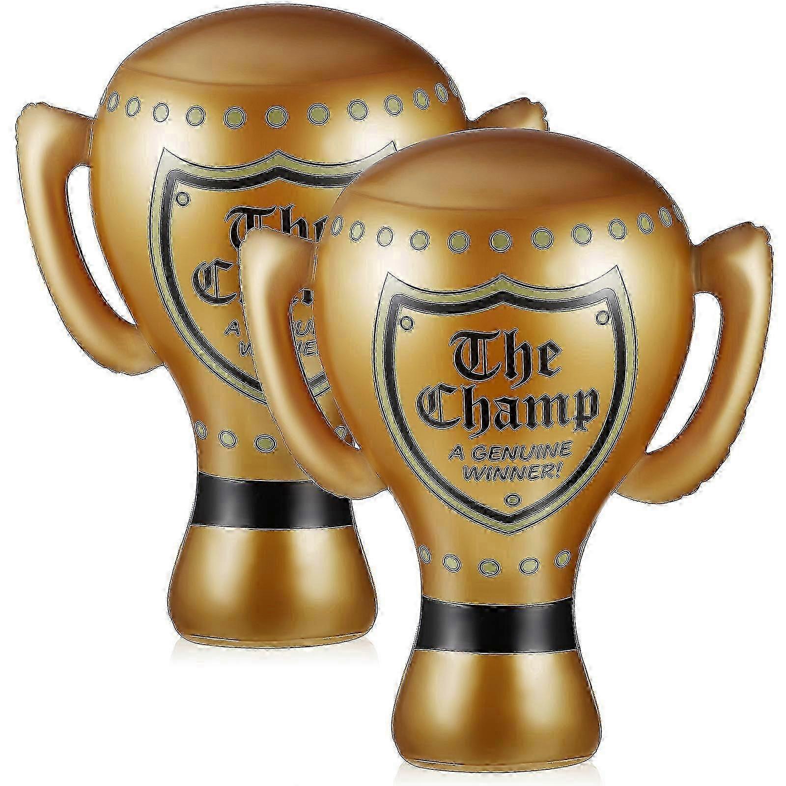 2Pcs Inflatable Trophy Award Cup with Handles Party Decorations for Games and Classroom Activities Suitable for Various Brands