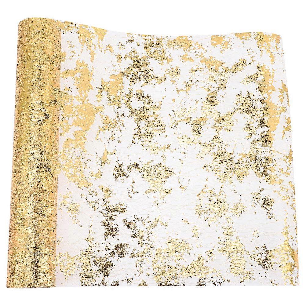 Wedding Table Decoration Golden Mesh Table Runner Decorative Simple and Chic Design 1370.00X29.00X0.01cm 1 Roll