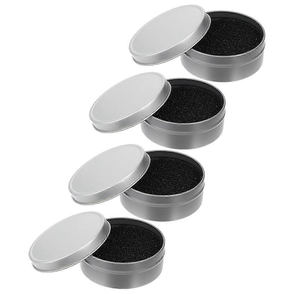 Brush Cleaner Makeup Tool Quick Clean For Travel 8x8cm Square Tinplate 4Sets