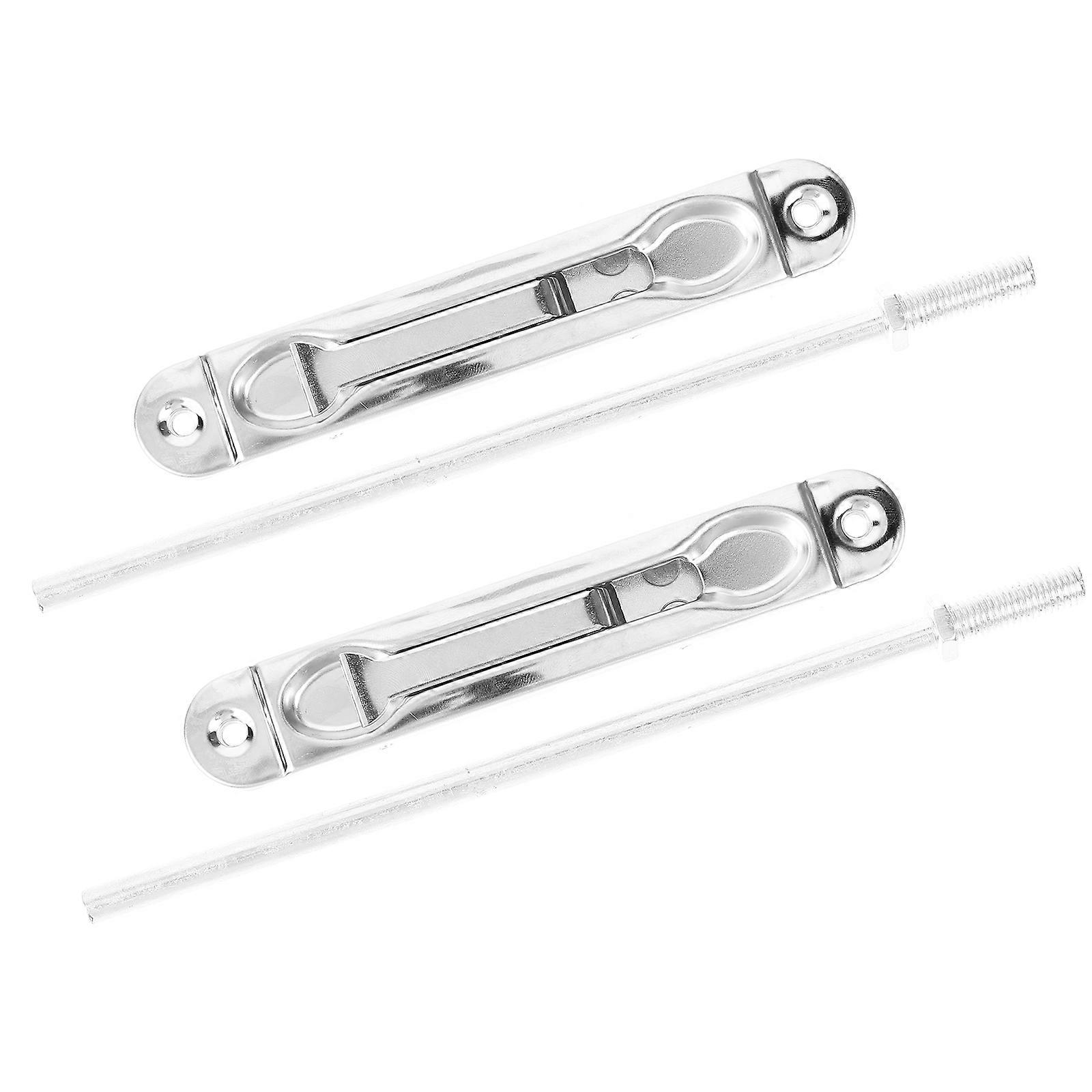 2 Sets Stainless Steel Hidden Door Bolt Latch Lock Simple Security Locks