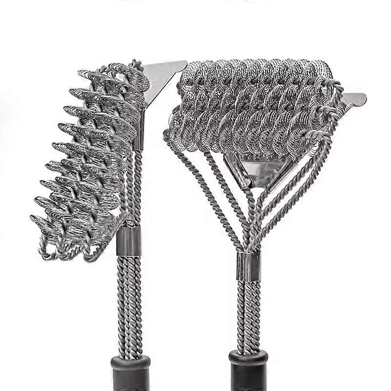 Grill Brustle Free Brush Extra Wide Scraper Cleaner, 18-Inch Stainless Steel, Gas & Charcoal Grill Compatible