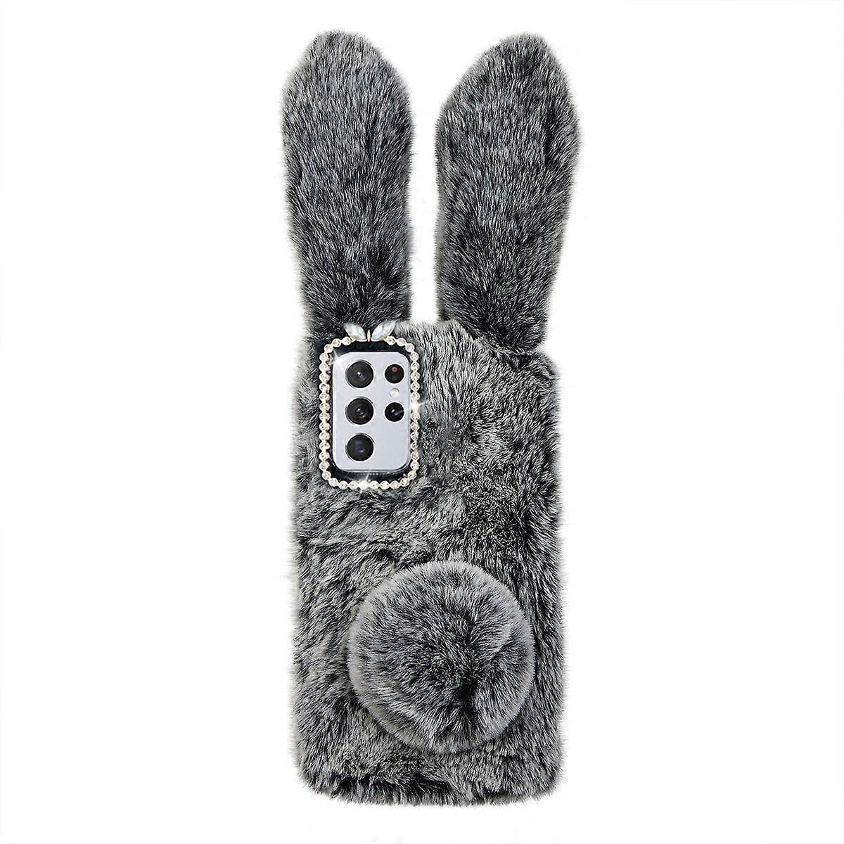 Ultra Fluffy Rabbit Phone Cover – Warm & Adorable TPU Case for Women, Stylish Winter Accessory