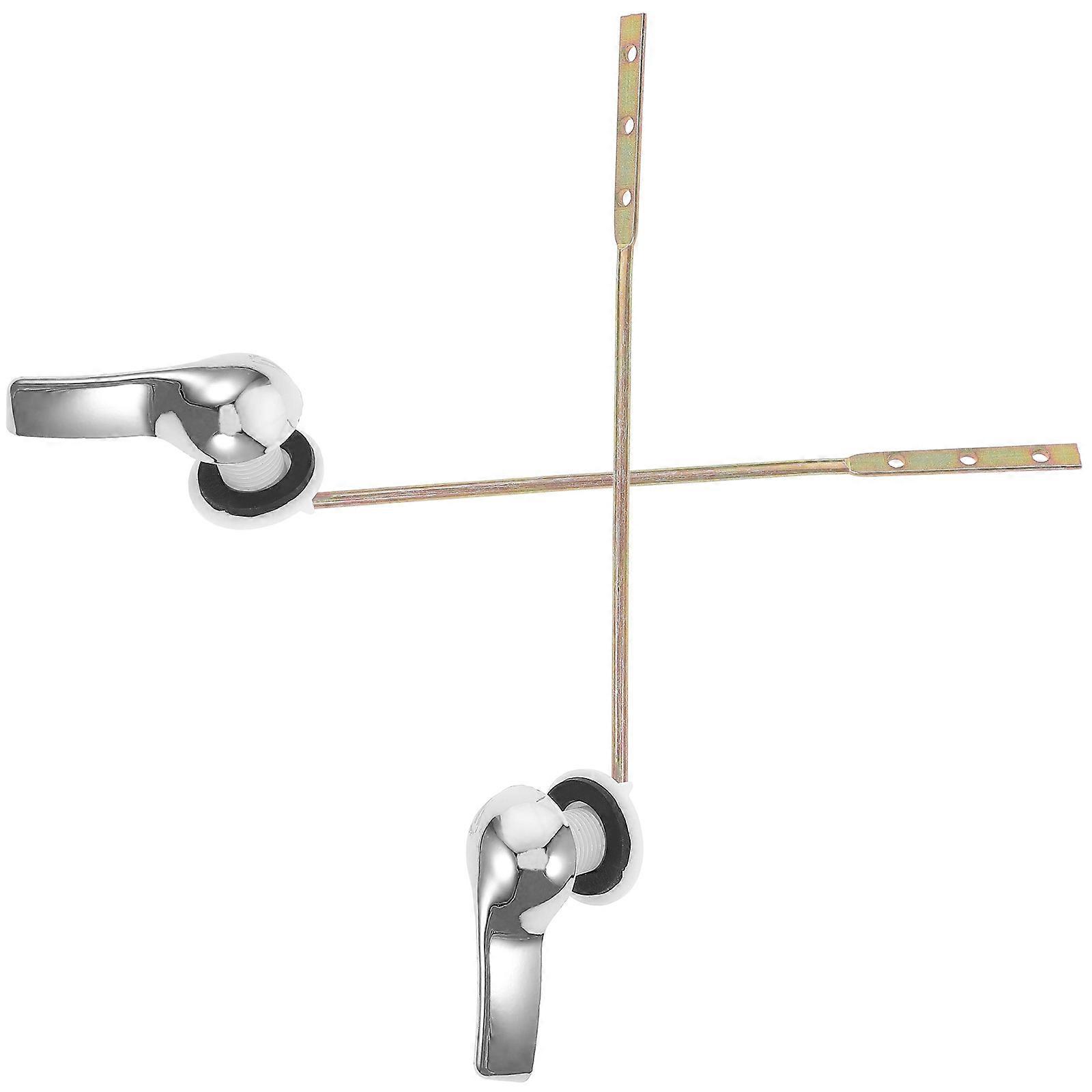 Toaletthandtag Spolspak Justerbart toaletthandtag Hemmabruk Badrumsrenovering Kopparmaterial 10,4×2×1,2 tum Vattenflödesjustering 2 st