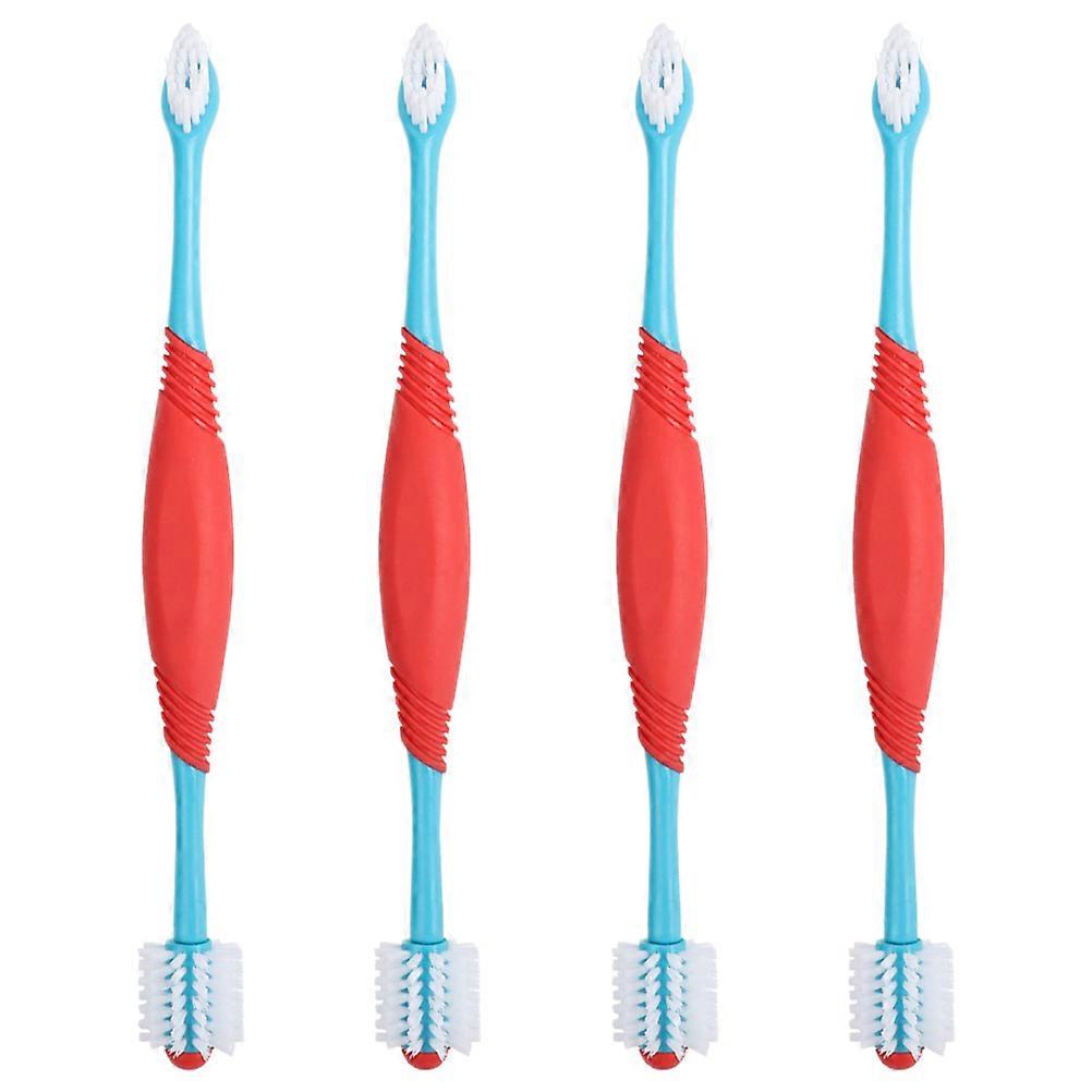 Soft Bristle Pet Toothbrush Set for Dogs and Cats – High Grade TPE Oral Care Tool for Puppies and Adult Pets, Promotes Healthy Teeth and Gums