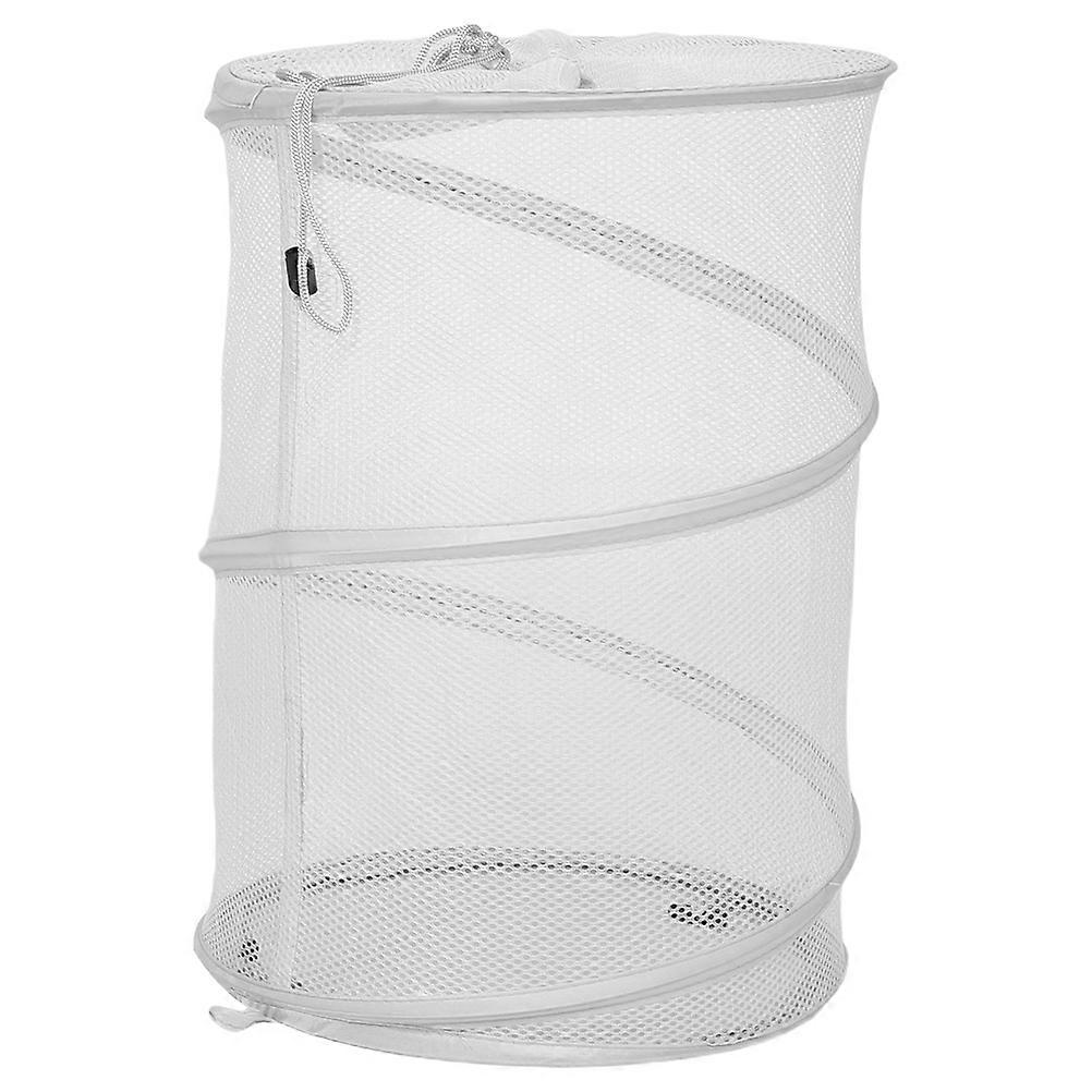 Foldable Laundry Basket Portable Breathable Mesh Hamper for Home Use 46.00X34.00X34.00CM Drawstring Closure 1Pcs