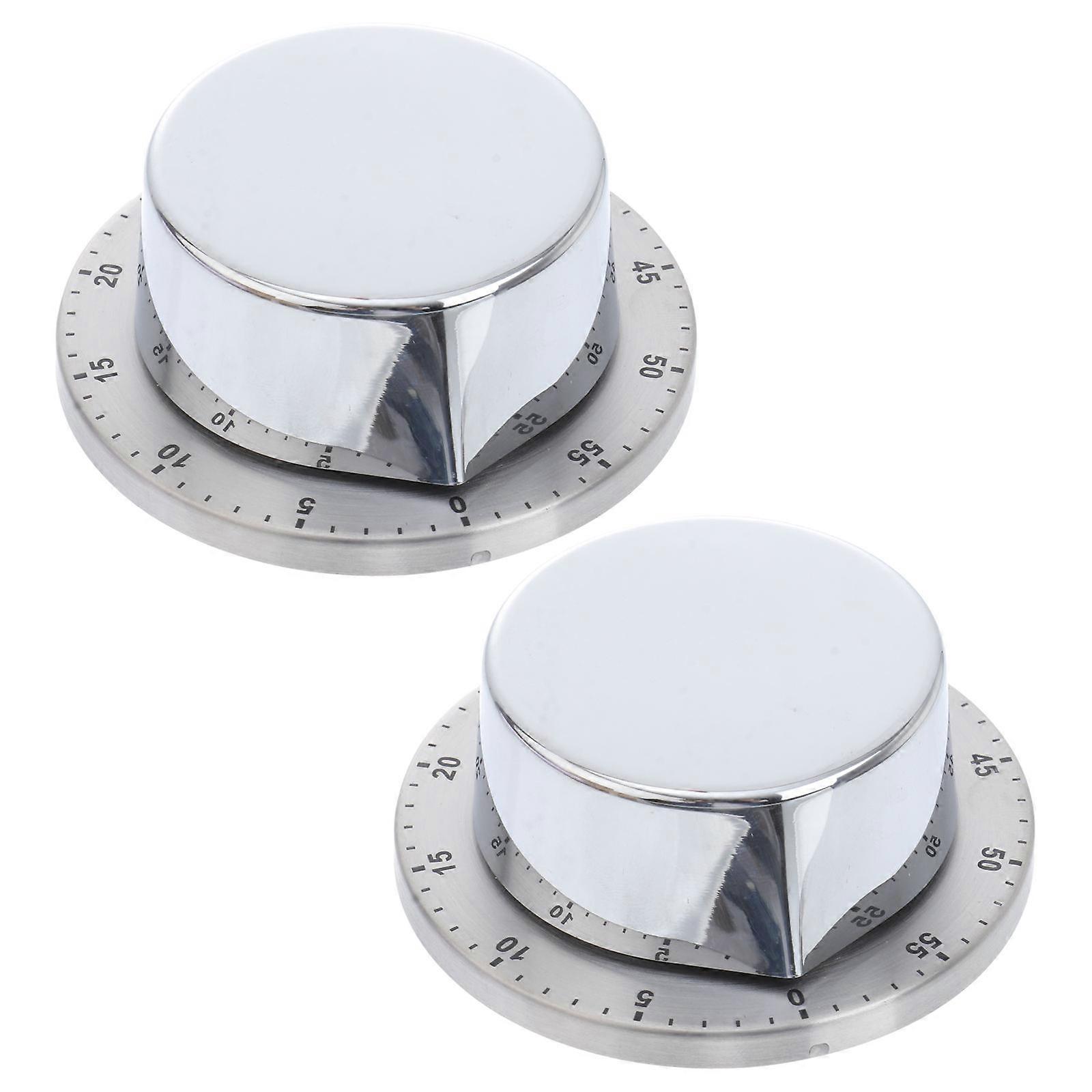 Magnetic Cooking Timer Mechanical Kitchen Alarm Counter Classroom Use 2Pcs
