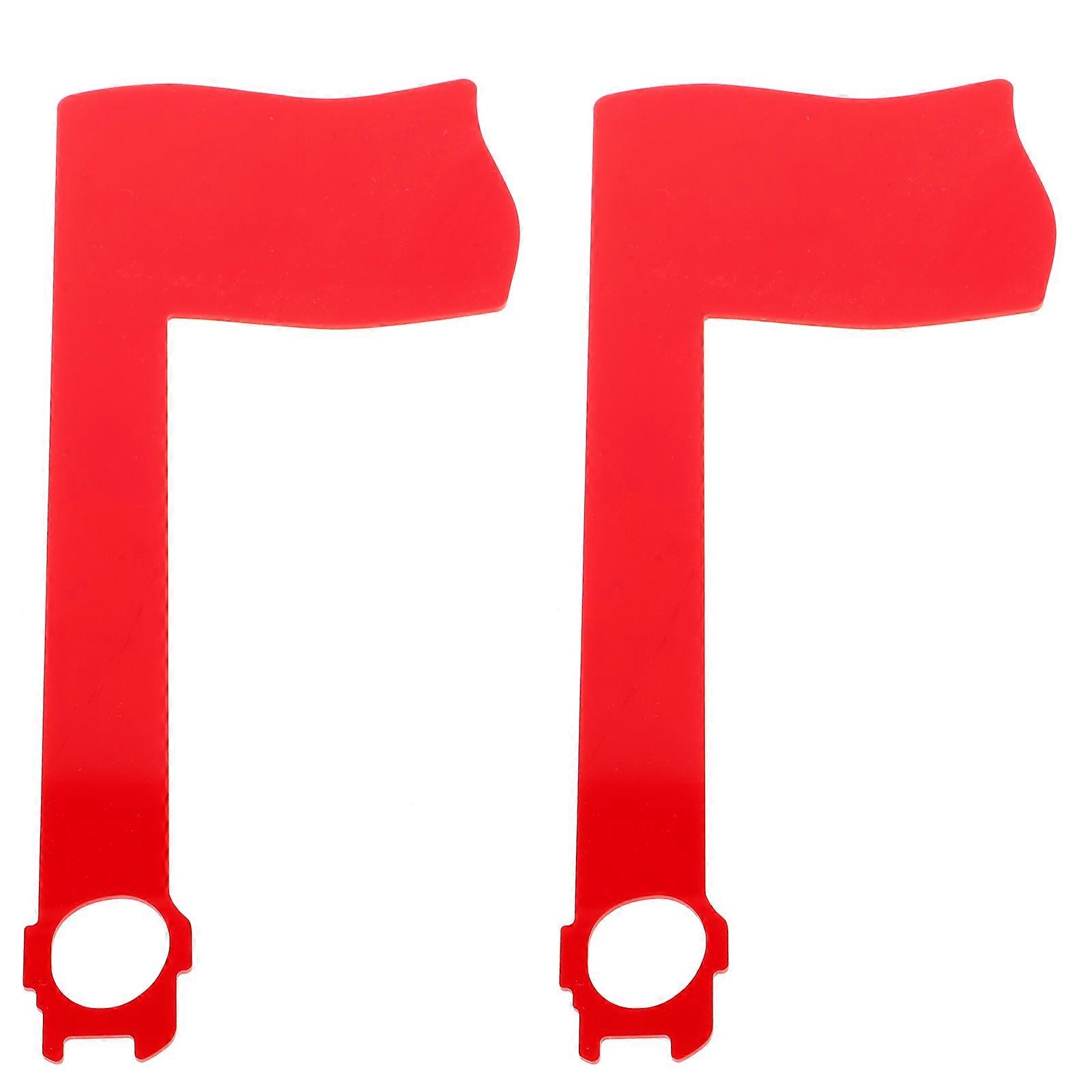 Mailbox Accessories Universal Flag Mailbox Decor Acrylic Red 17.00X8.00X0.20CM Rotatable Indicator 2Pcs