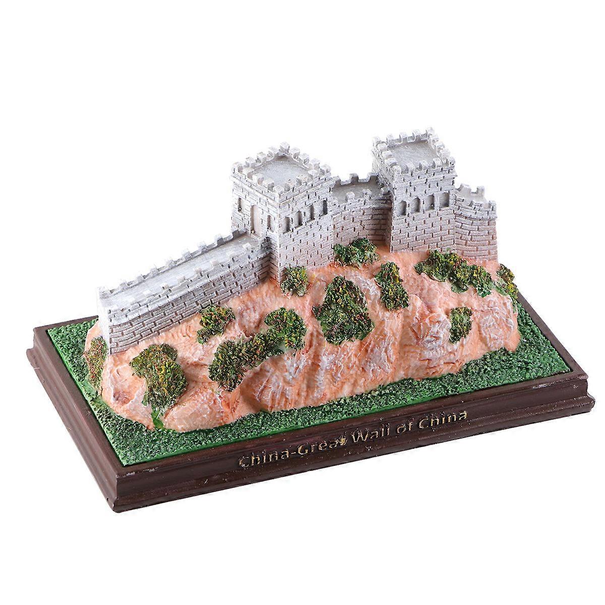 China Figurine Classical Architecture Style Great Wall Model For Office Decor Hand Printed Process 1Set