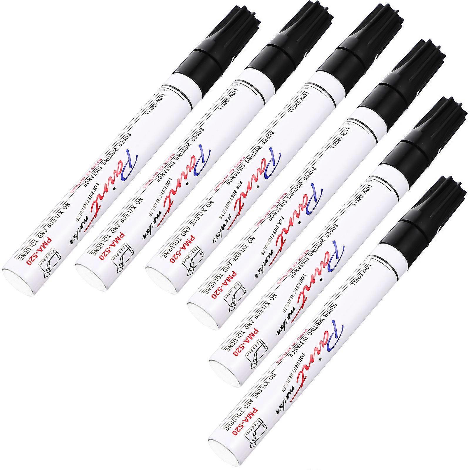 Paint Markers Pens Chemically Stable Lightfast Quick Dry 6Pcs