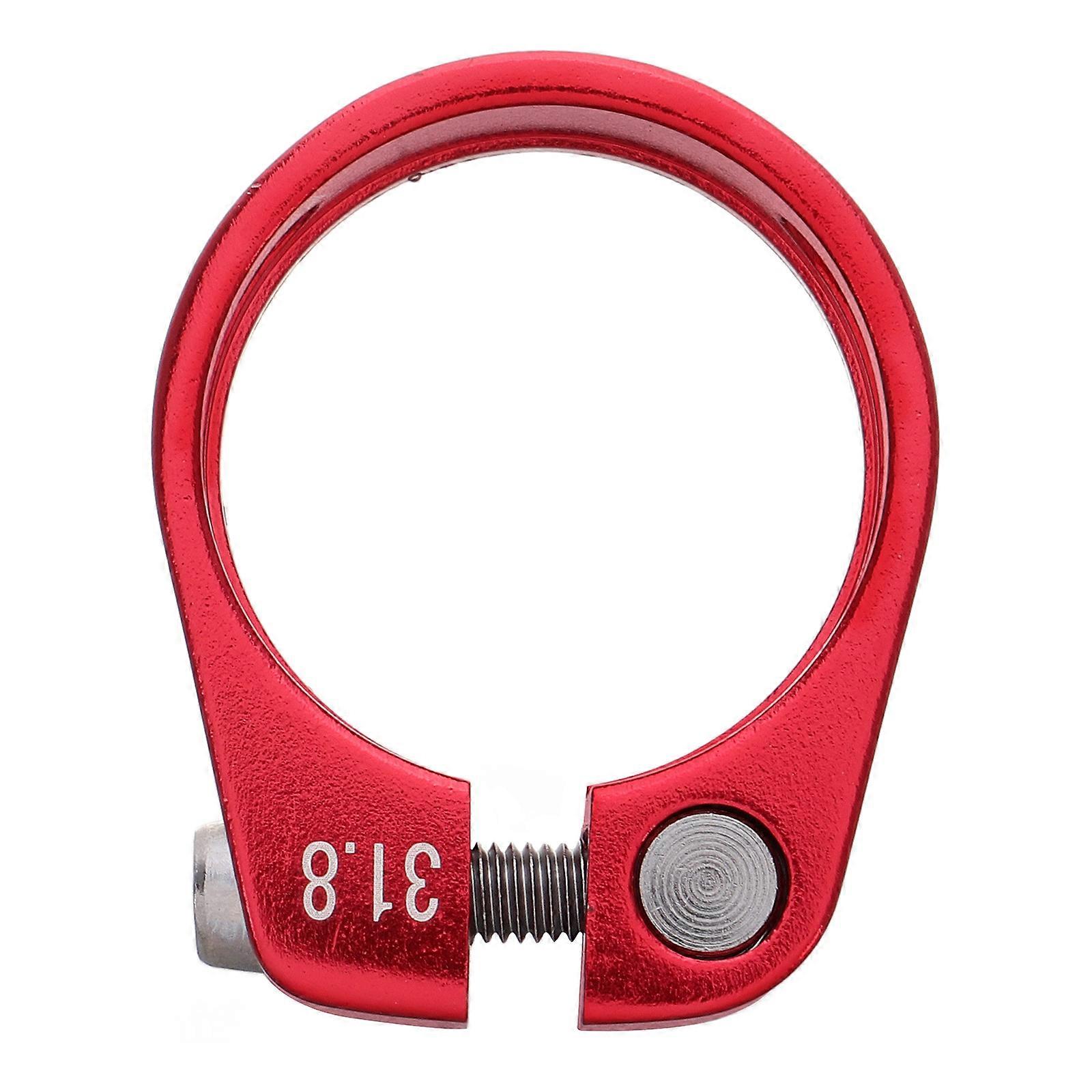 Seat Tube Clamp Prevent Sliding Easy Installation Red .40X3.60X1.20CM For Riding Bicycle Maintenance 1Pack