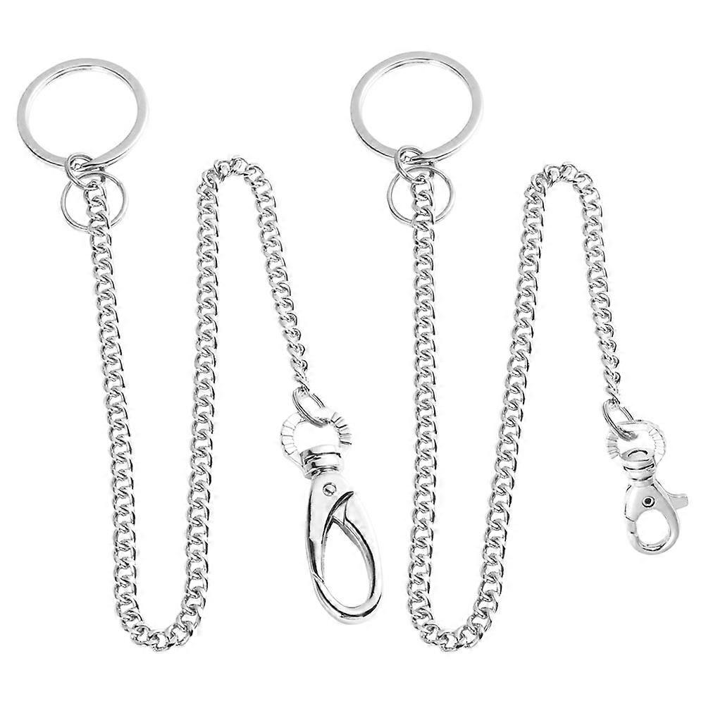 Wallet Chain Heavy-Duty Stainless Steel Long Key Chain for Men Secure Attachment Assorted Color 2Pcs
