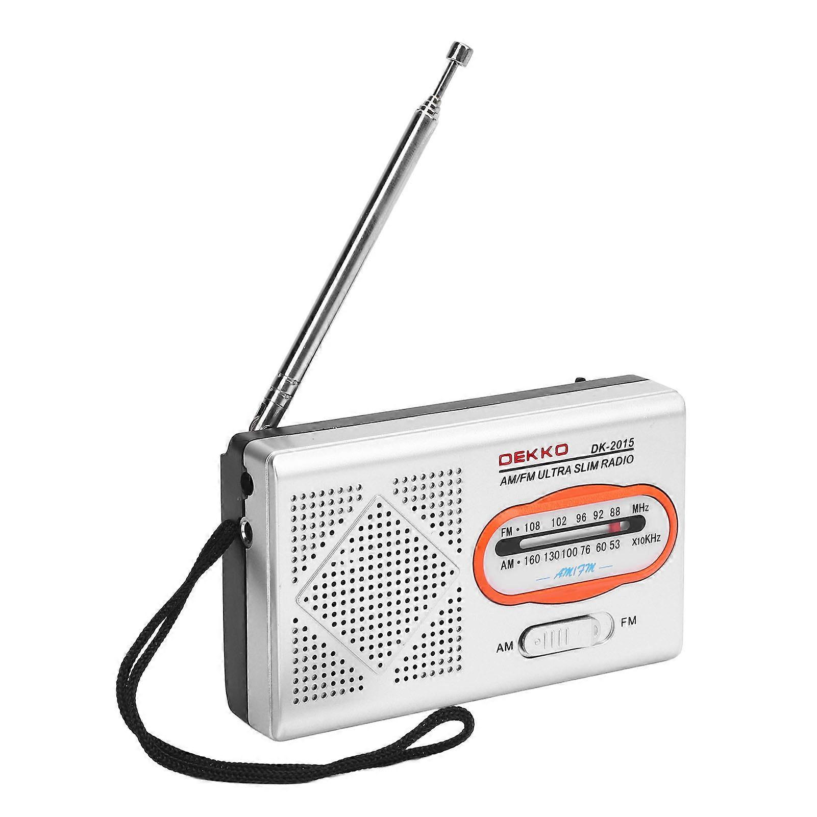 Pocket Radio with Enhanced Reception Speaker, Long Battery Life, Portable AM FM Radio for Hiking and Camping