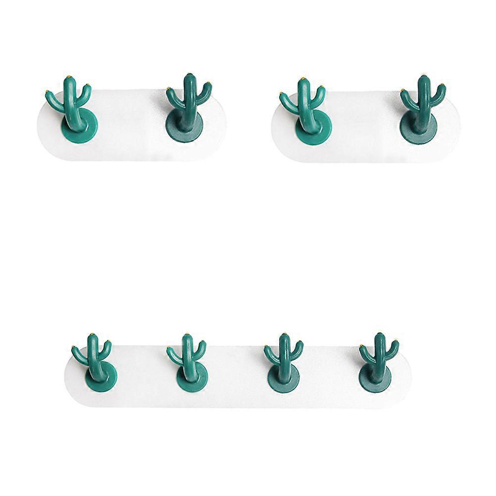 Unique Wall Hooks Cactus Shape Prevent Dropping Office Use Rental 2Pcs