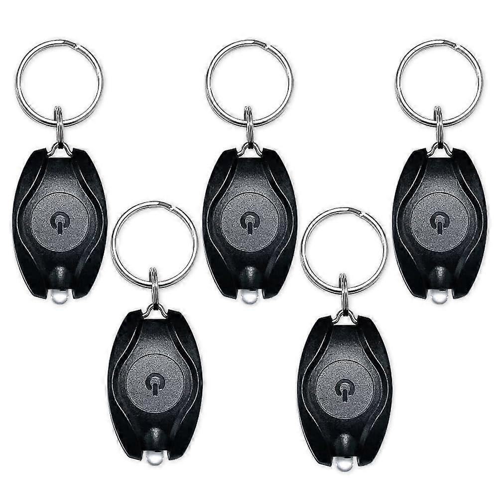 Pack of 5 LED Key Ring Torch, 12 Lumens Mini Light
