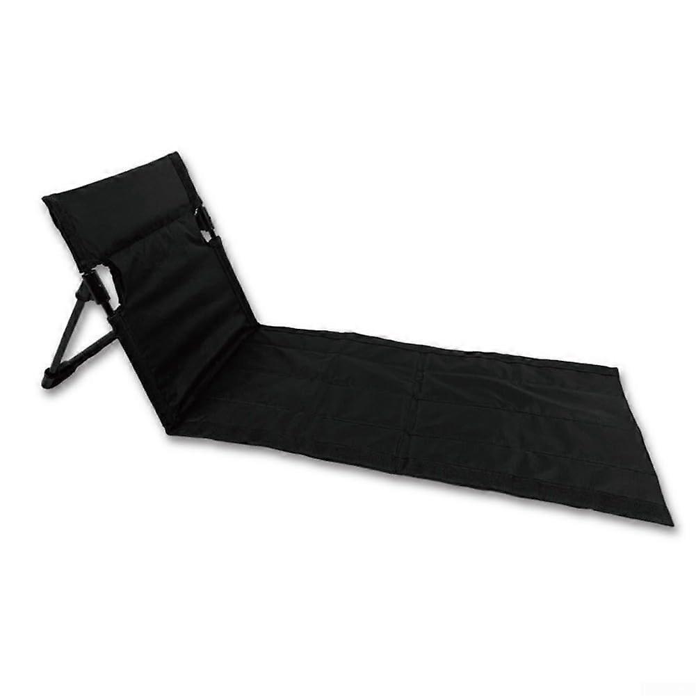 Foldable Beach Chair with Backrest Ideal for Outdoor Adventure and Relaxation (Black)