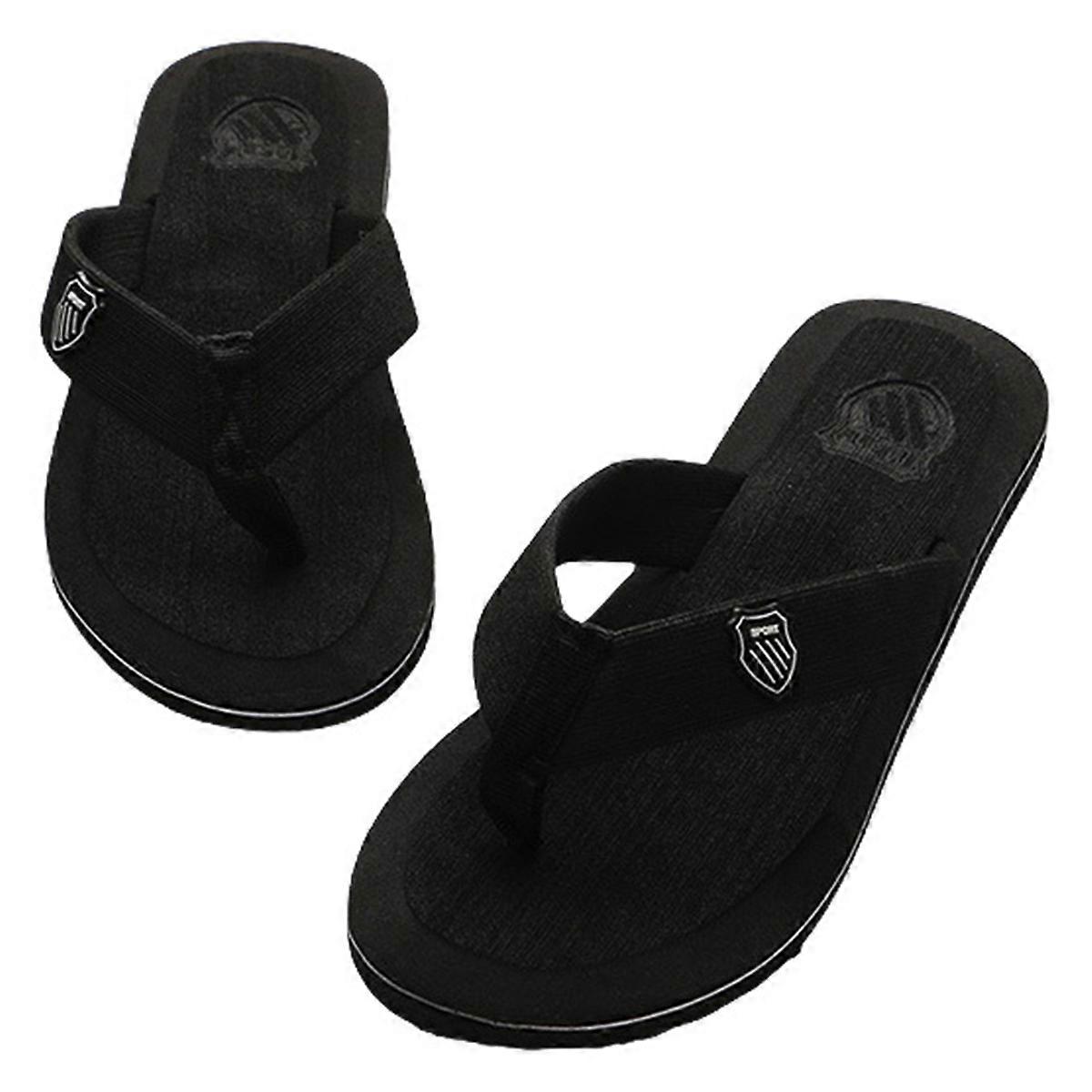 Man Home Flops Simple Lightweight Slipper for Men Black EU40.5 1 Pair