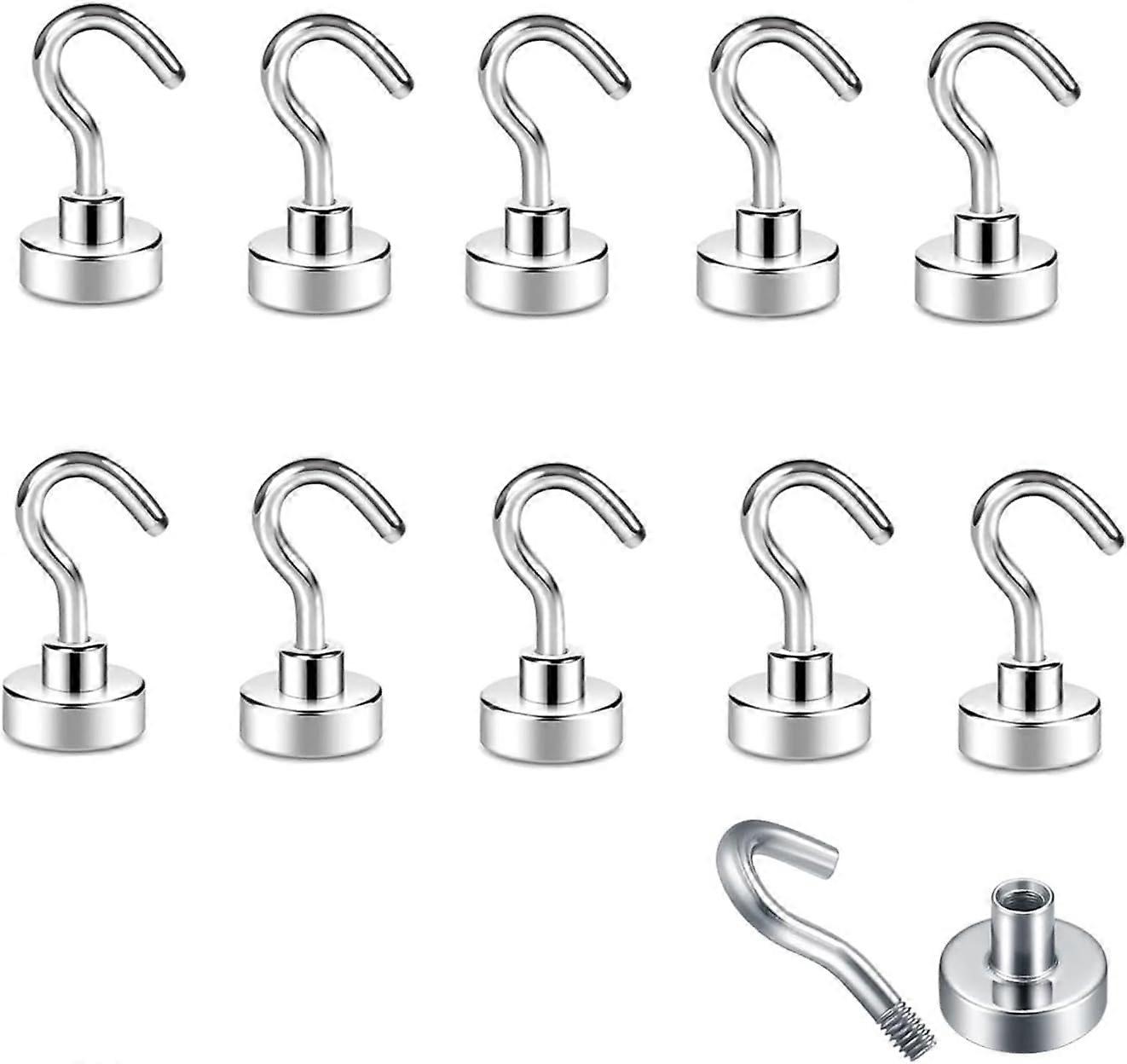 10PCS Powerful Magnet with Hook for Van, Kitchen, Office, Garage