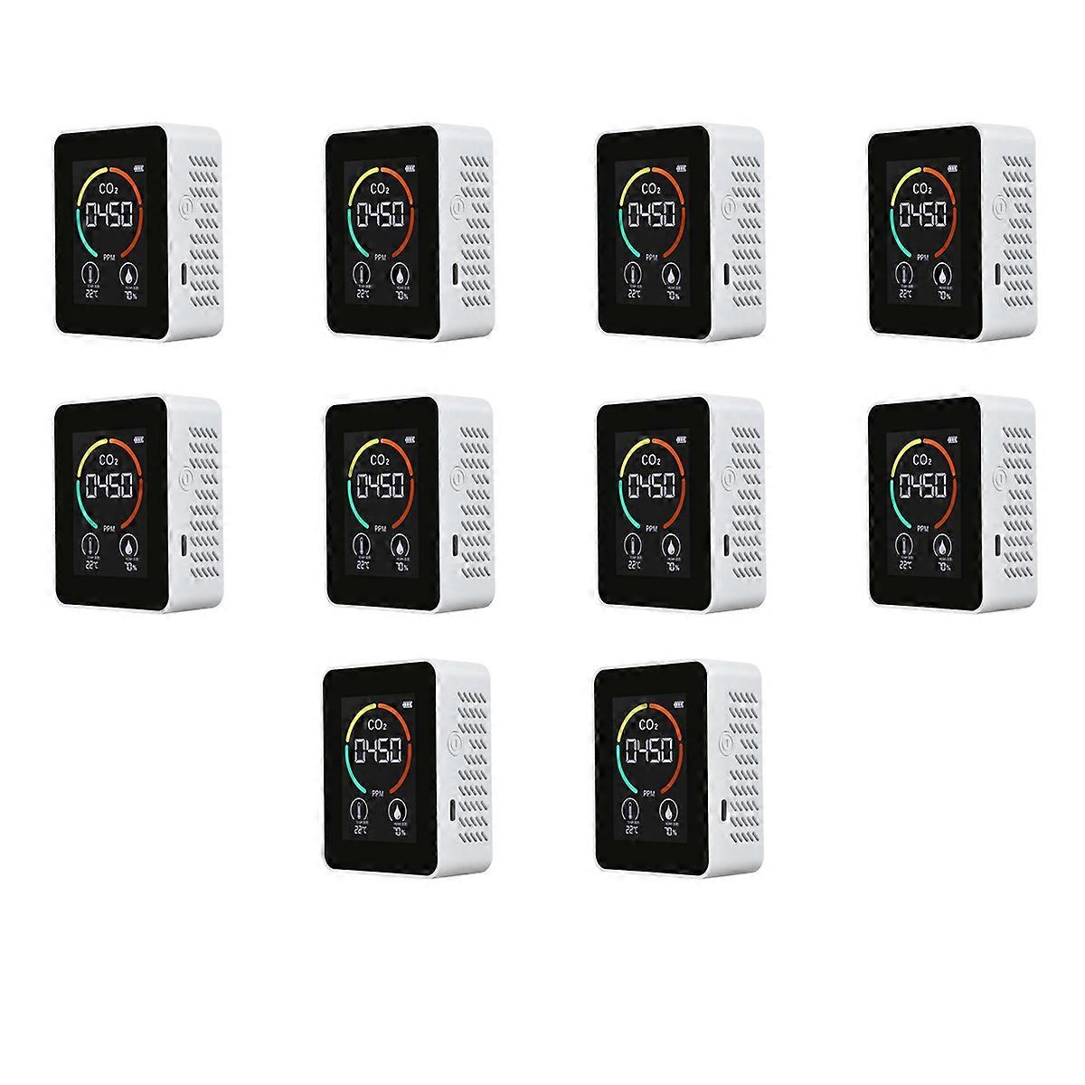 Temperature & Humidity Meter, Air Quality Monitor, CO2 Detector, A