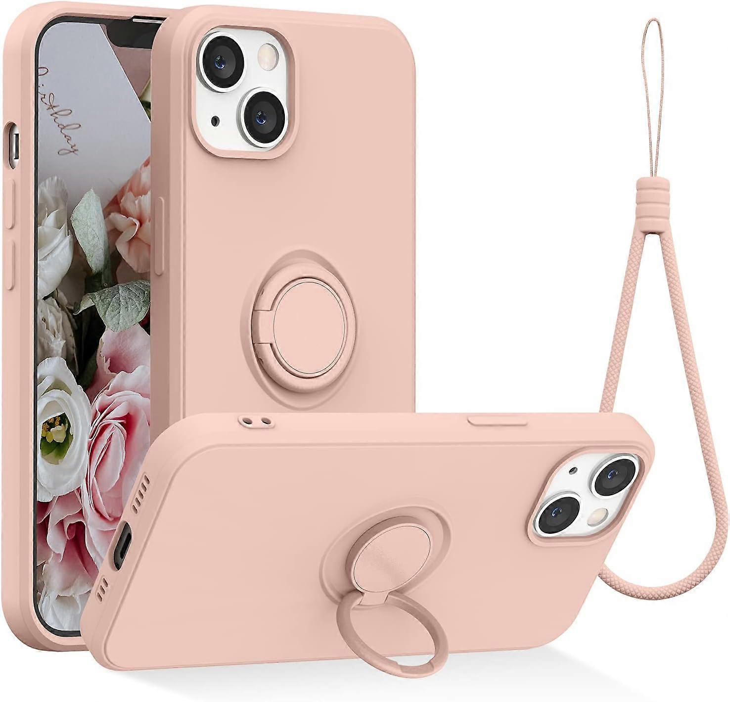 Compatible with iPhone 13 case, (pink white)