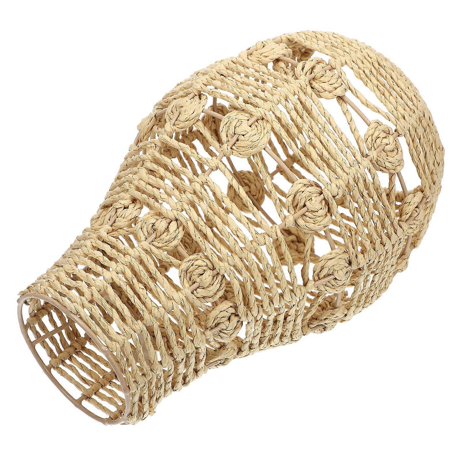 Hanging Lantern Shade Woven Pendant Lamp For Home Rustic Style 30.00X13.00X10.00CM Light Diffusion 1Pack