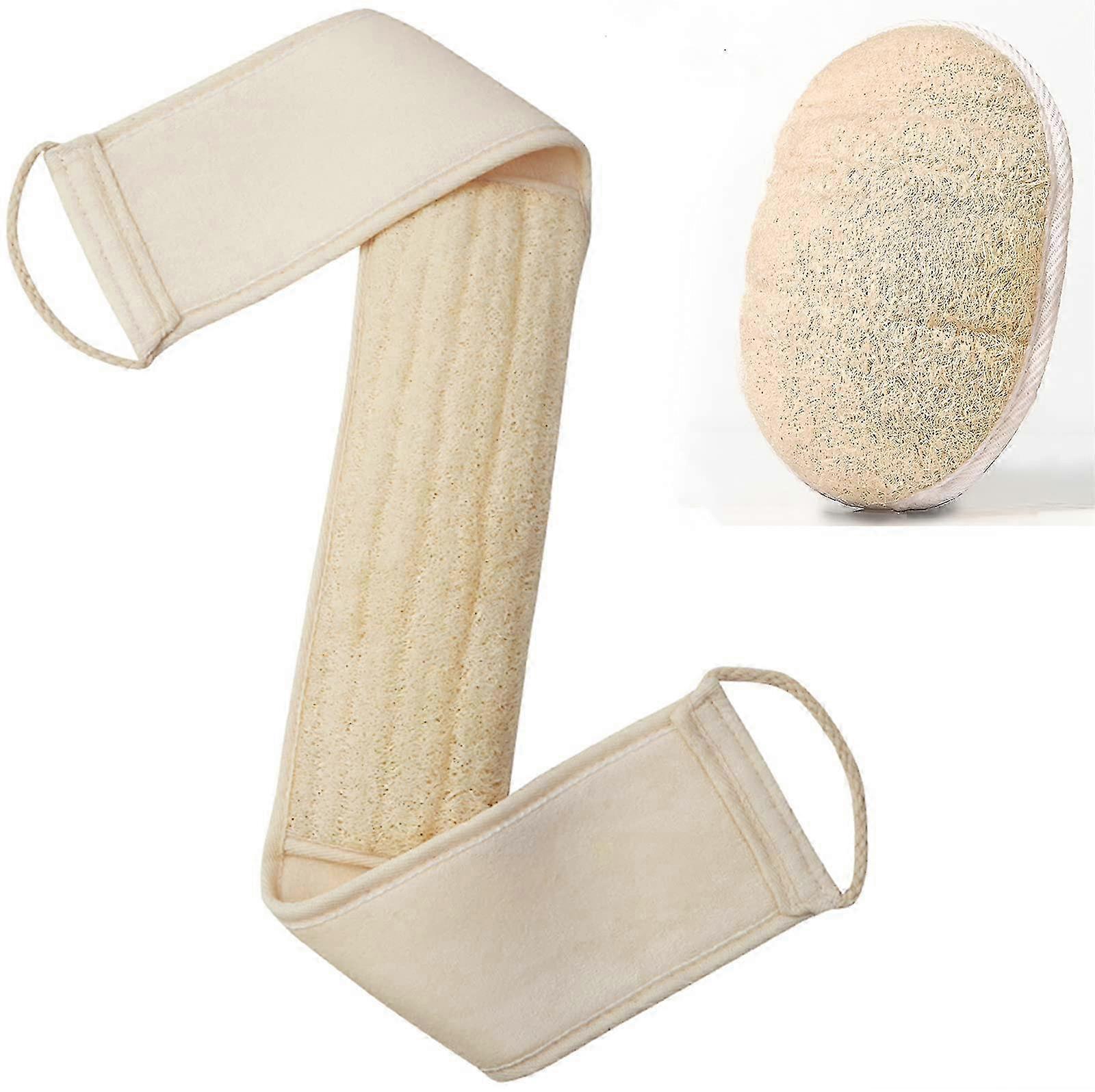 Natural Loofah Exfoliating Back Scrubber for Shower and Deep Clean & Refresh Your Skin, Large Size
