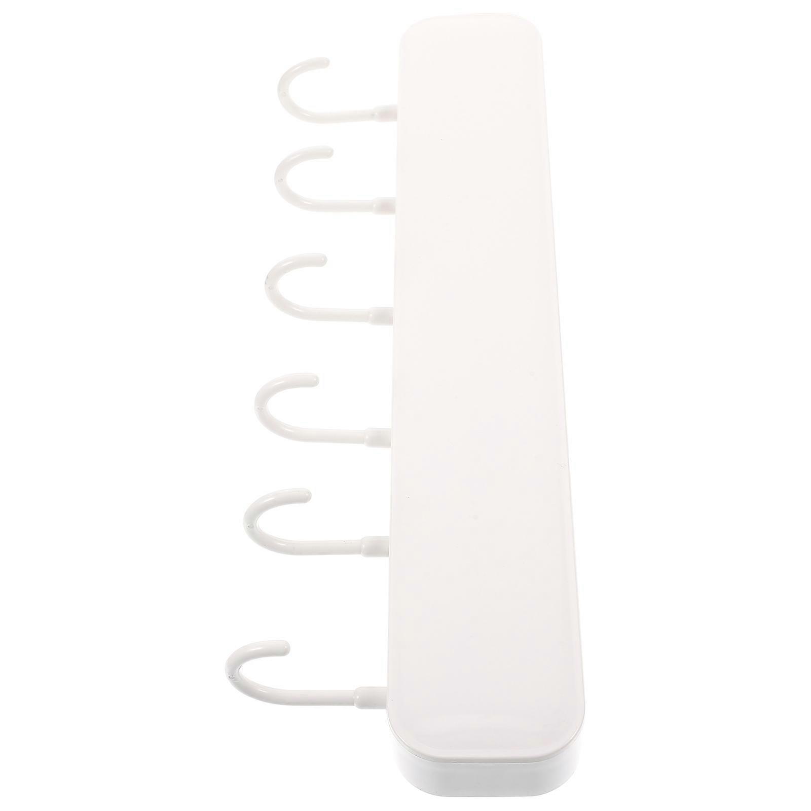 Removable Wall Hooks Multi-Hook Wall Hanging Rack For Bedroom White 35X6CM Plastic 1Pack