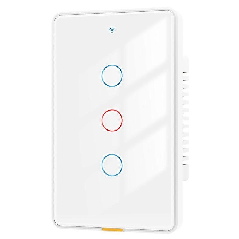 MG-KG101 WiFi 433 Dual Mode 3 Gang 10A Touch Smart Switch Tuya APP Voice Control Wall Light Switch, 
