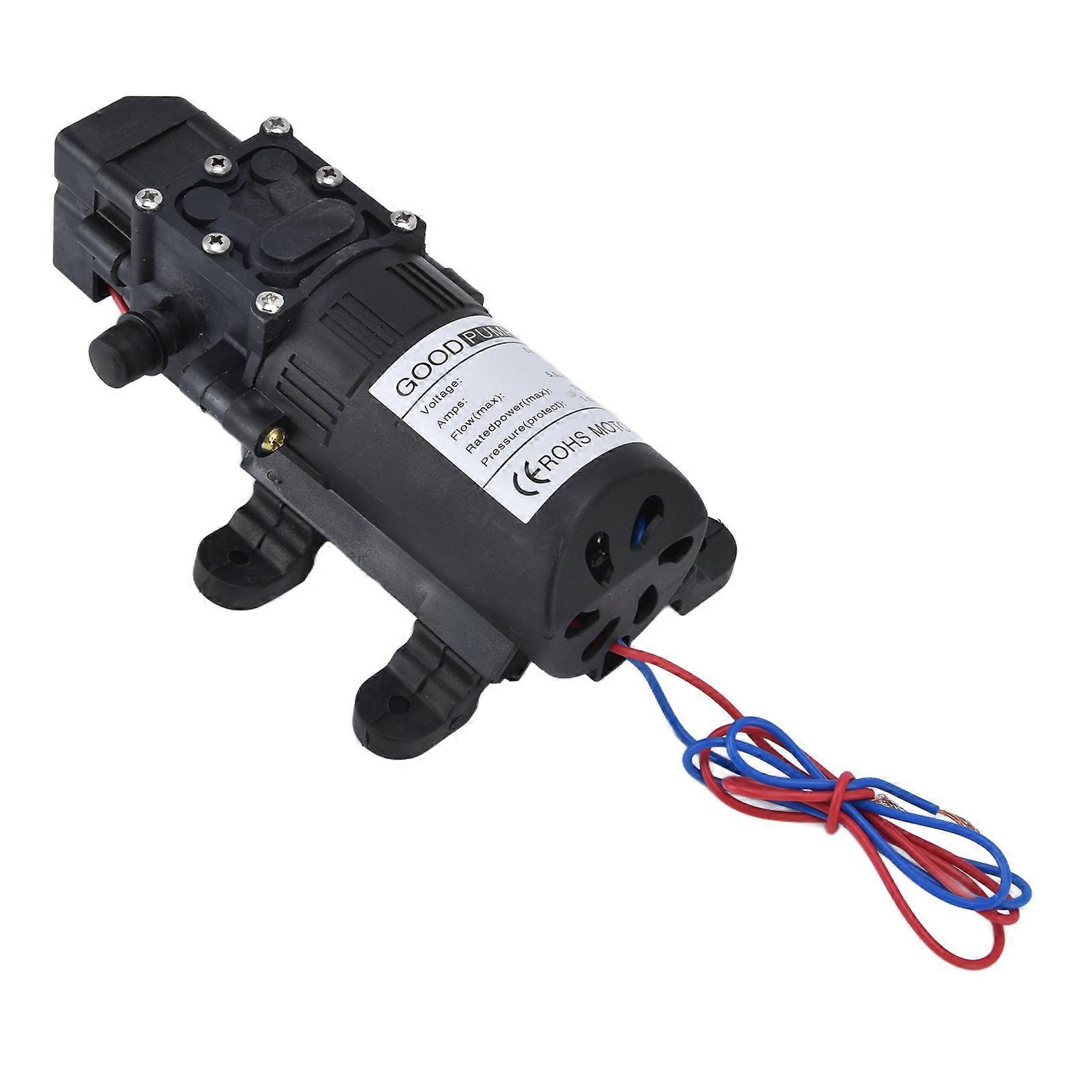 Electric Diaphragm Pump High Pressure 1.0Mpa 5.5L/Min Intelligent Miniature Water Pump for RV Garden 12V