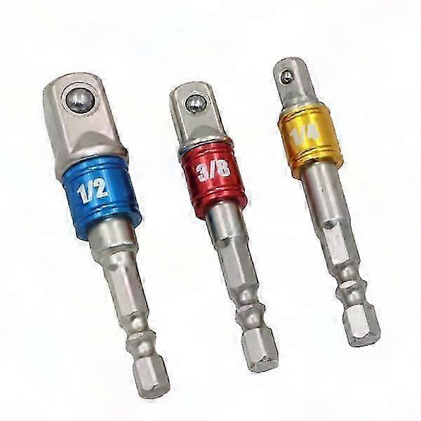 Versatile Socket Bit Adapter Set for 3 Sizes Included