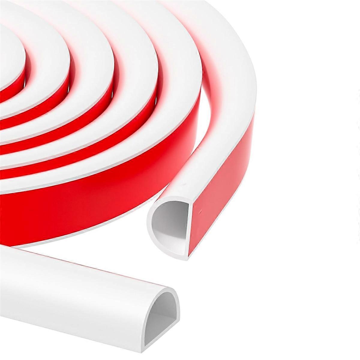 23ft Weather Stripping Door Seal, Silicone Weather Stripping Self Adhesive Door Seal Strip for Door Frame/Window White