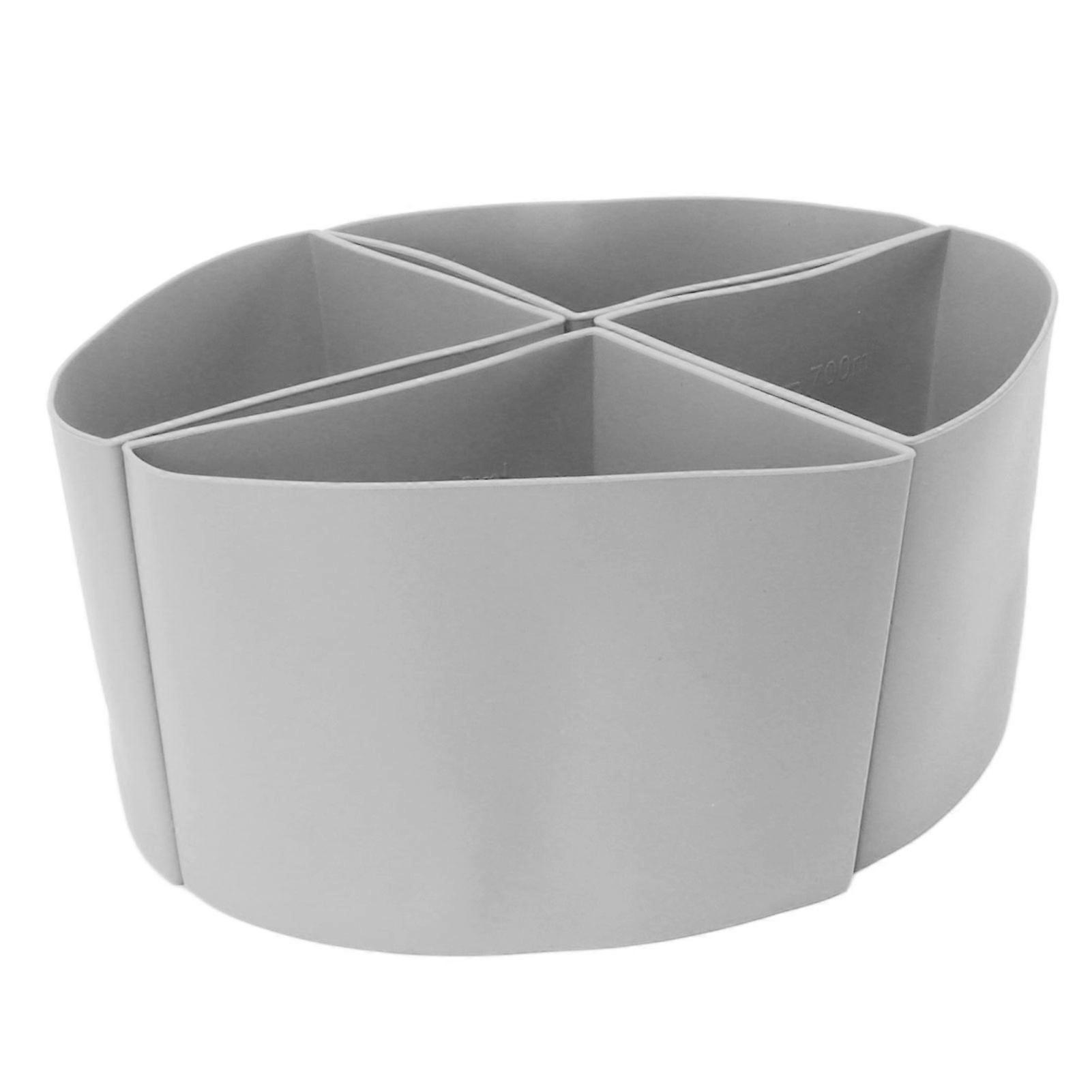 Slow Cooker Divider Liner 4 in 1 Silicone Reusable Leakproof Cooking Liner for 6 Quart Pot Grey