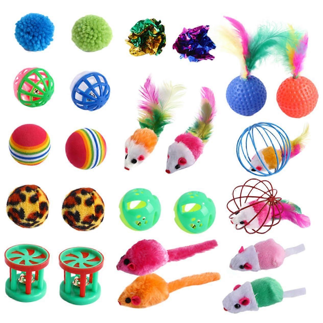 Plush Teaser Cat Toy Interactive for Pets - Random Color, Soft Material, Ideal for Kittens and Cats