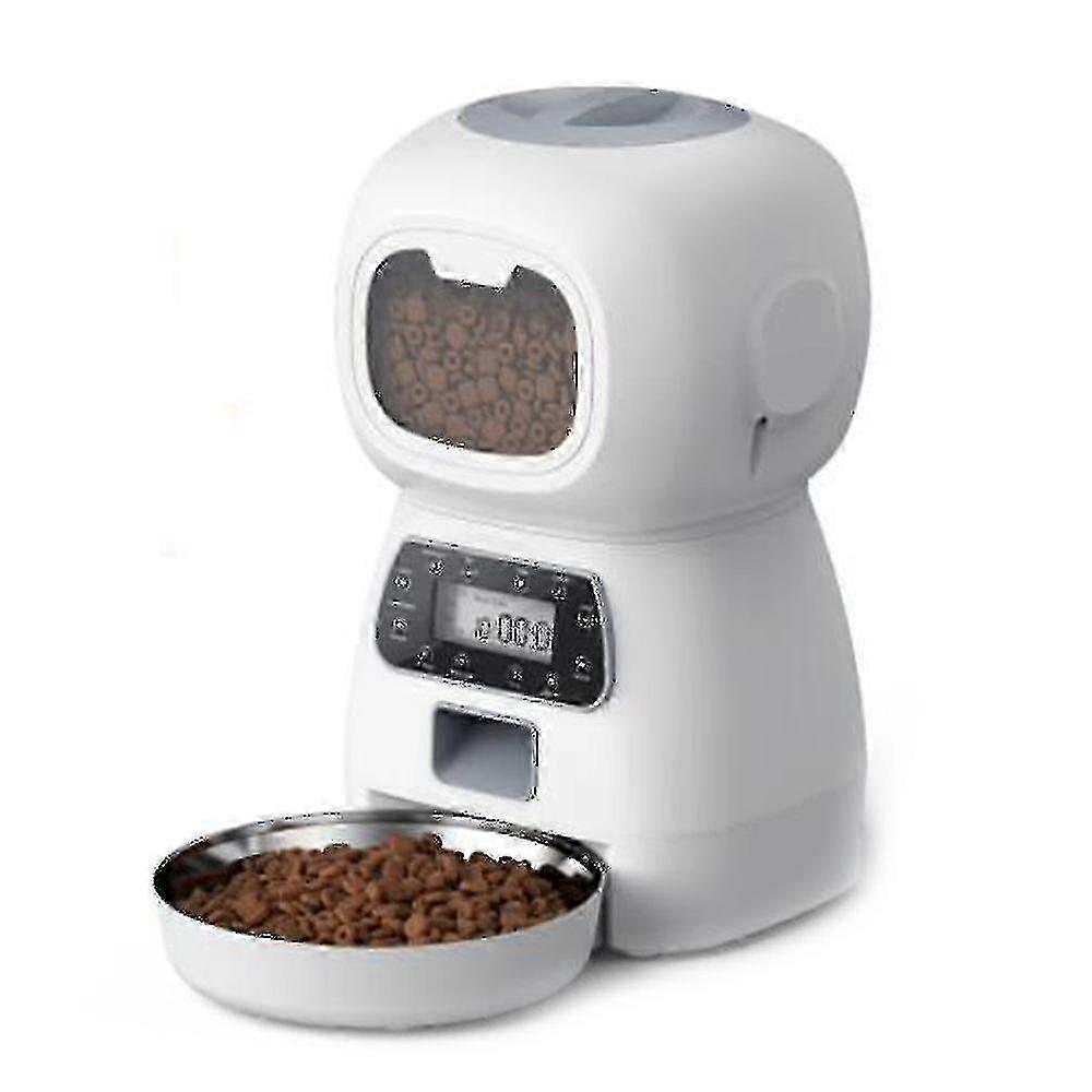 3.5L Automatic Pet Feeder Intelligent Cat Food Dispenser with Timer Stainless Steel Bowl for Dog and Cat Supplies