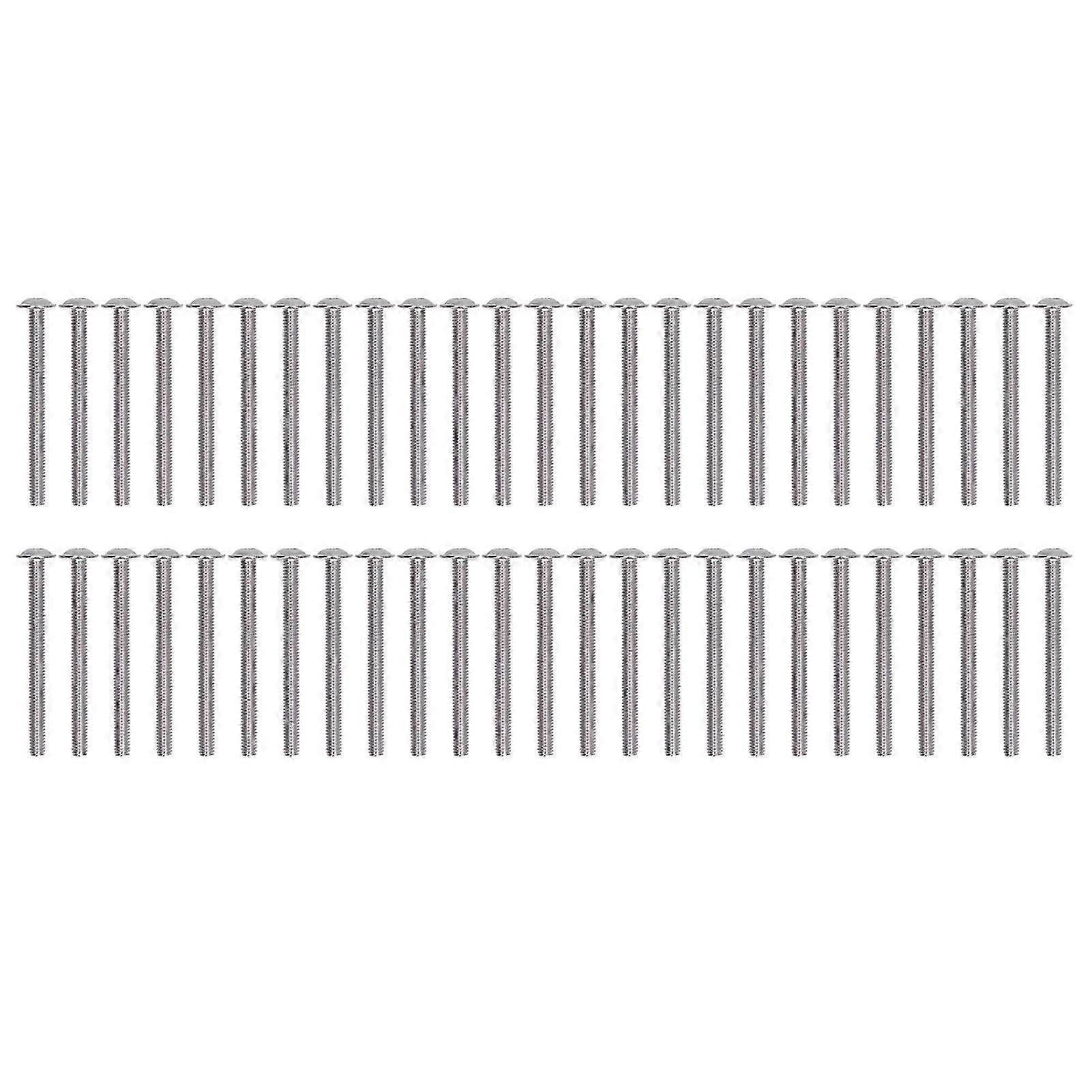 50Pcs Flanged Button Head Screws Stainless Steel Socket Caps Bolts Kit M4x45mm