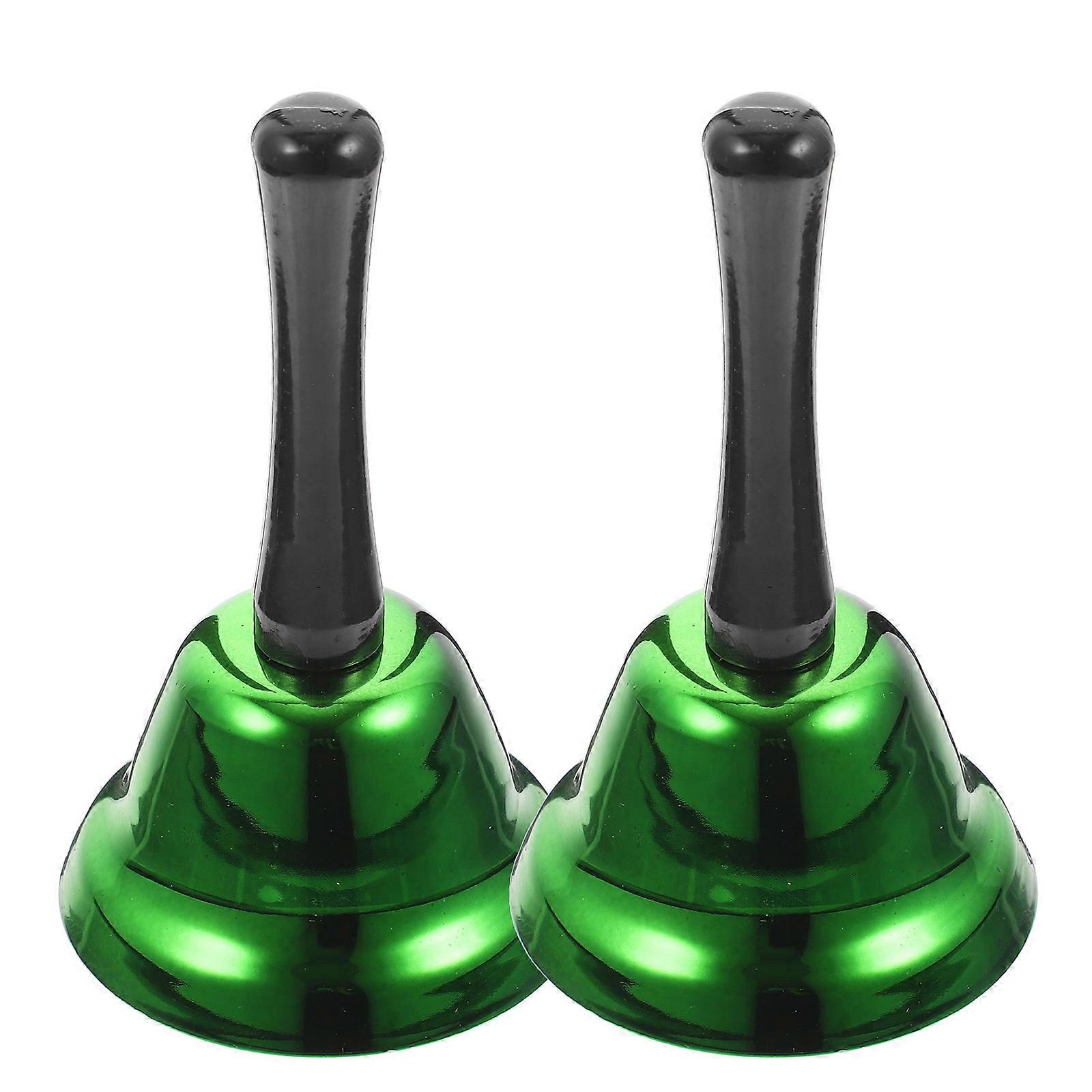 Emergency Call Hand Bell Iron Material for Schools and Hotels 2Pcs