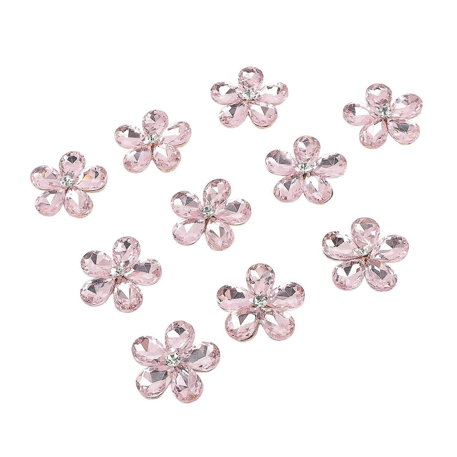 2025 Último modelo 10PCS Flor Strass Fundo plano e liso