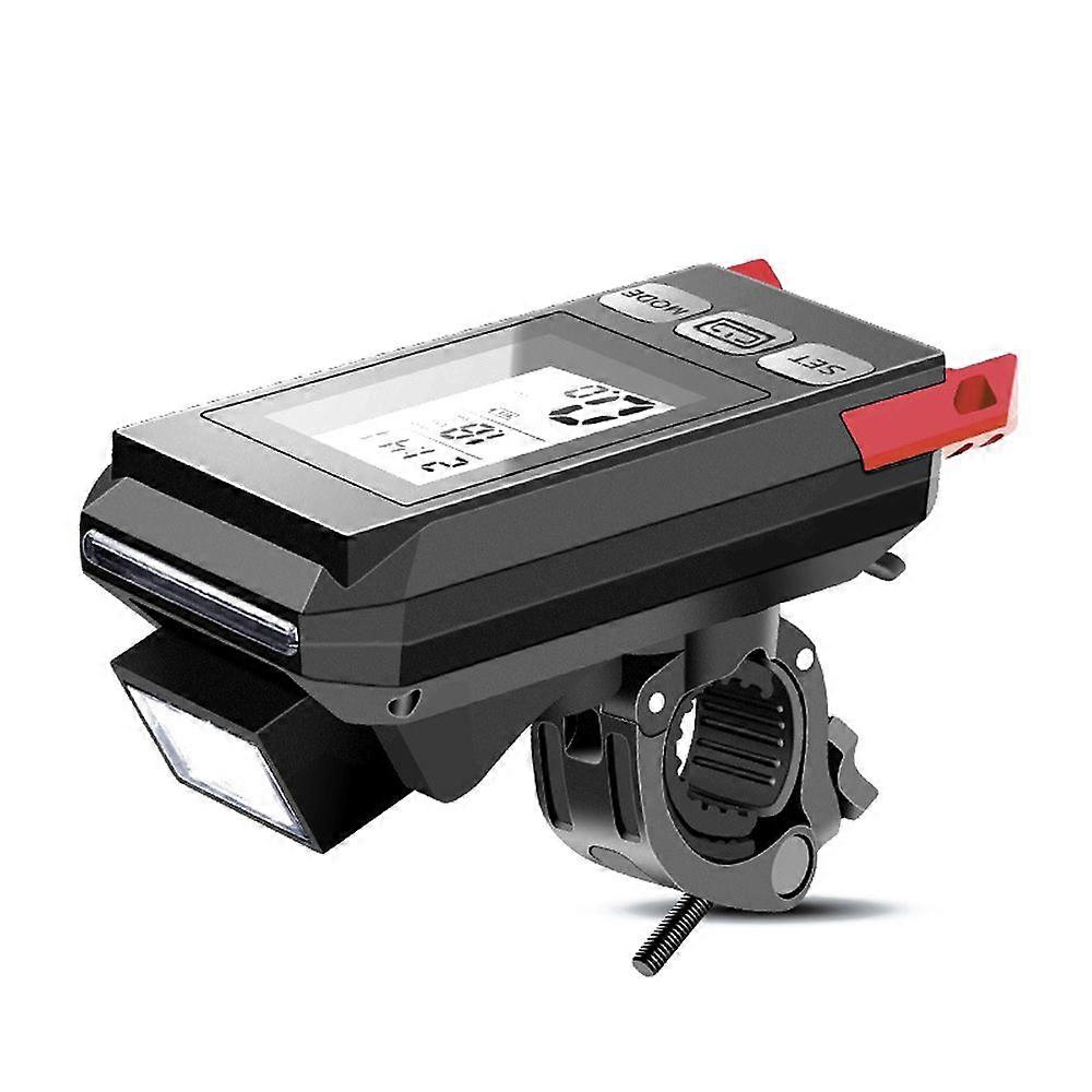 Multifunctional Bike Cycle Speedmeter Wireless Bicycle Speed Meter with Light and Horn USB Rechargeable Waterproof Bike Speedometer Full Screen Backli