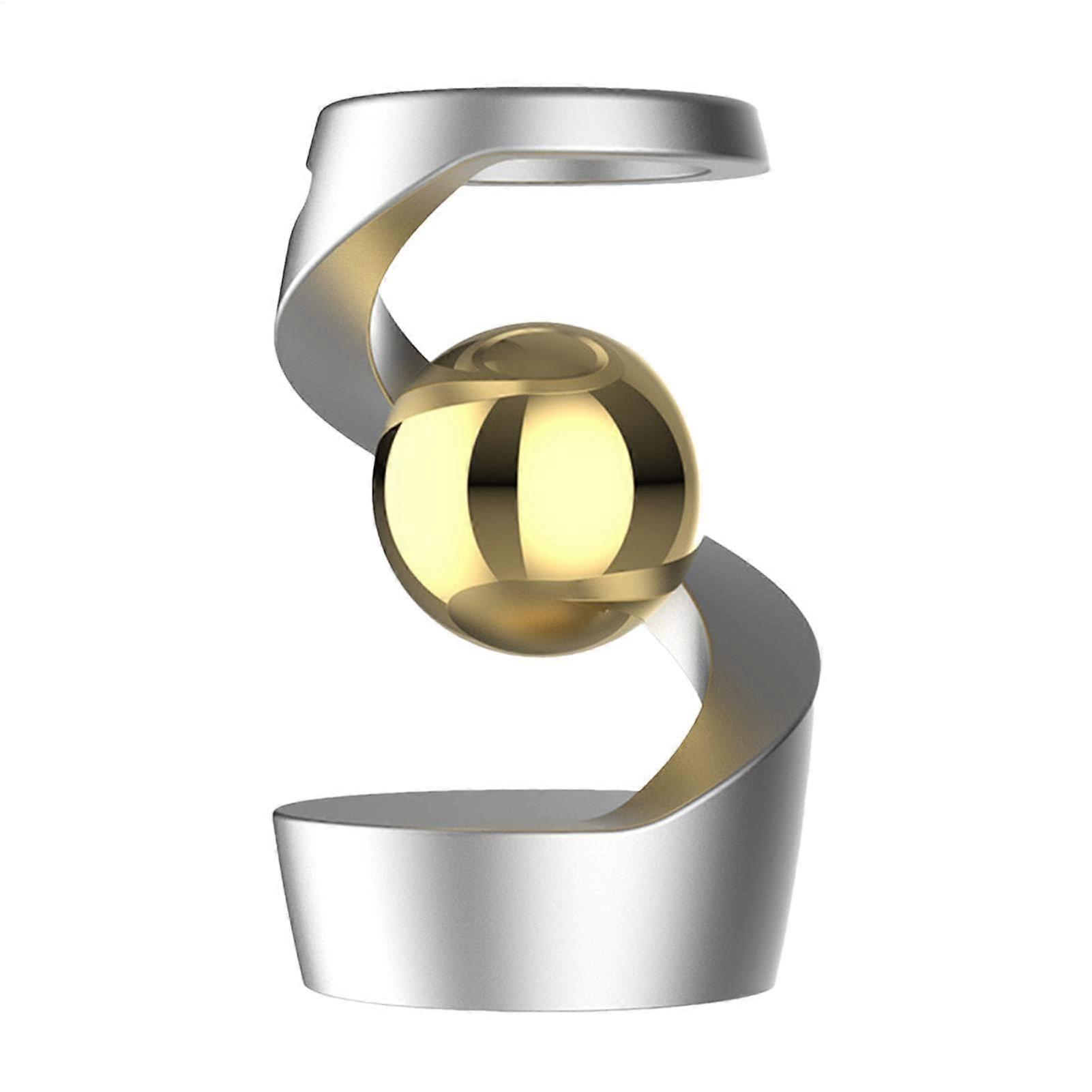 Kinetic Desk Toy, Rotating Gyroscope, Stress Relief, Desktop Gyroscope, Silver