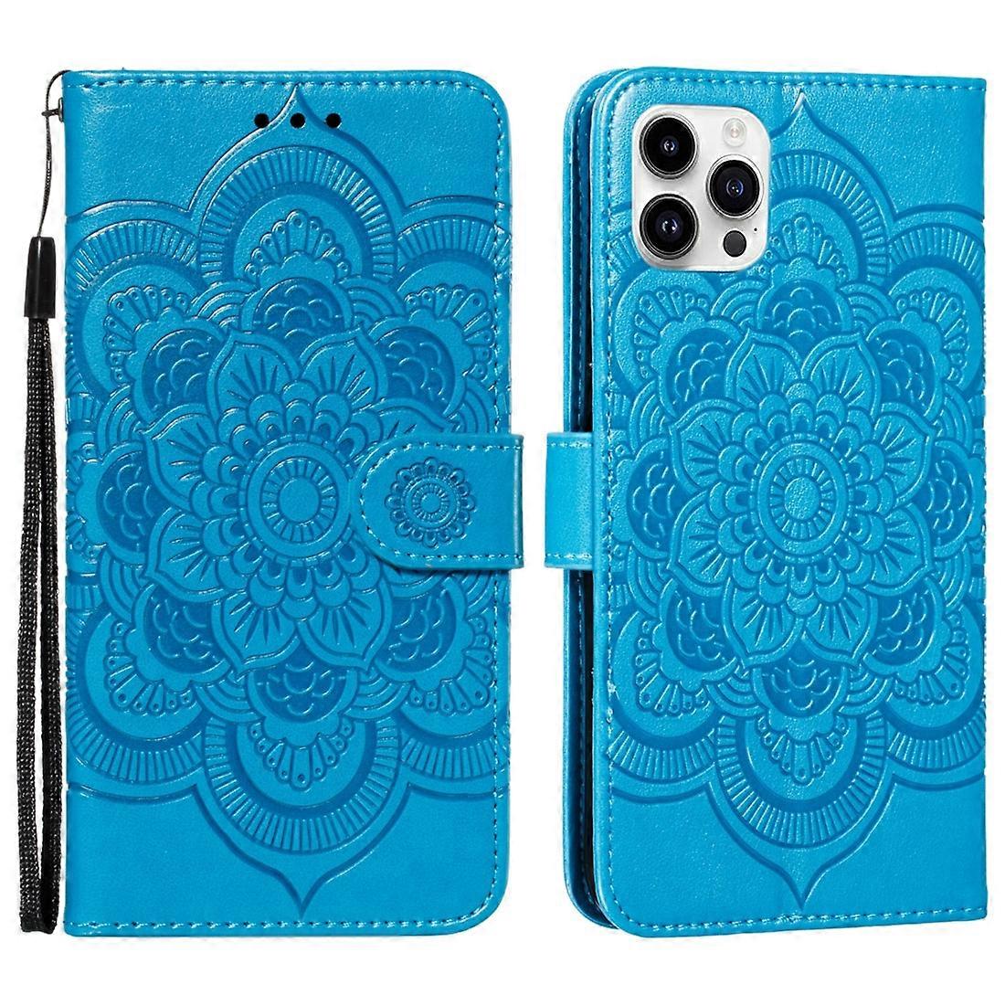 Mandala Embossing Pattern Horizontal Flip Leather Phone Case