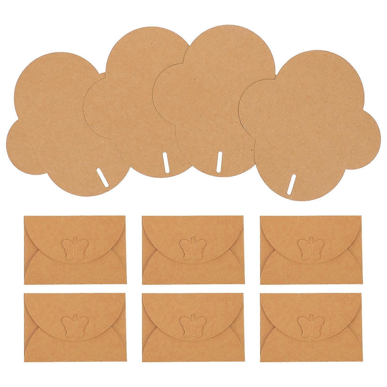 Classic Envelopes with Retro Design for Greeting and Personal Notes Khaki Color 50 Pieces