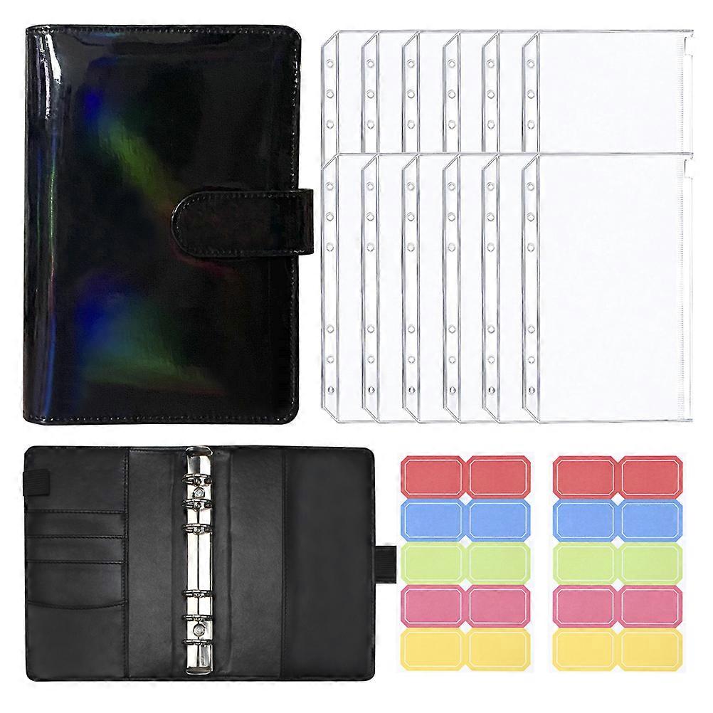 Money Budget Binder Schedule Money Saving Binder Rectangular Design For School Use Black Pvc Plan Recording 1Set