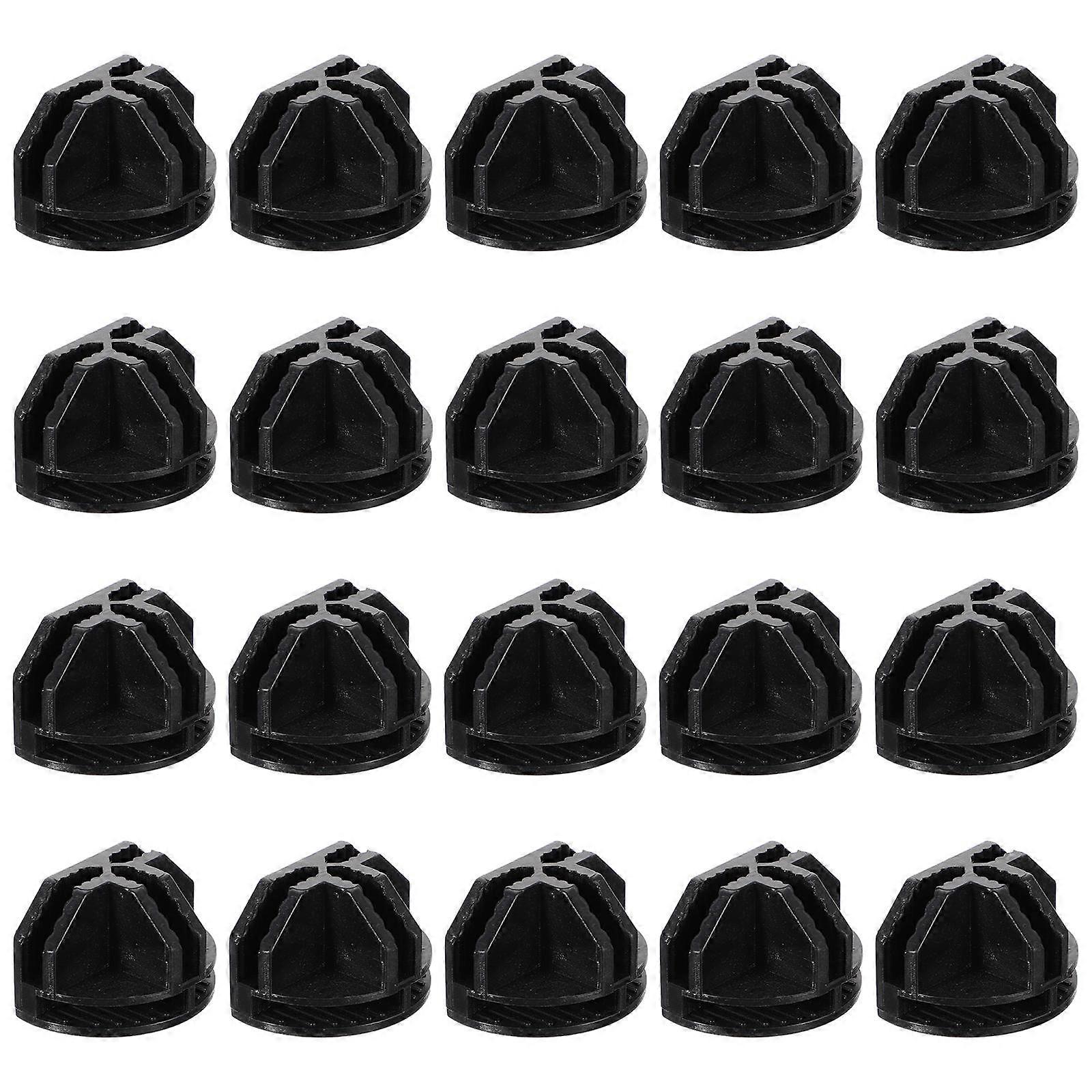 Shelf Building Wire Cube Connectors Storage Shelving Cabinet Modular Organizers Round Half-Black Back 20Pcs